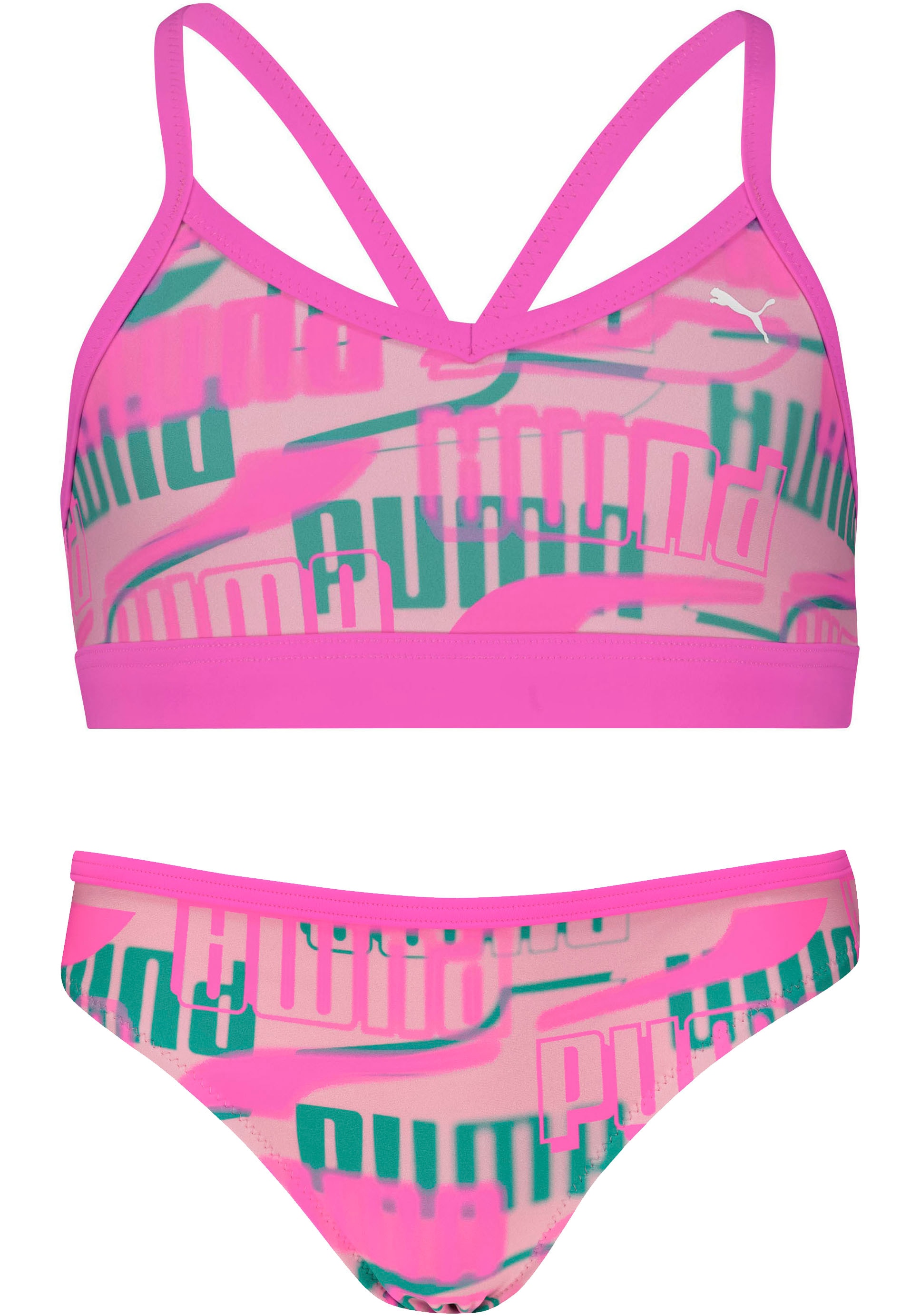 PUMA Bustier-Bikini, Logoprint mit (Set), allover online Mädchen-Bikini bei