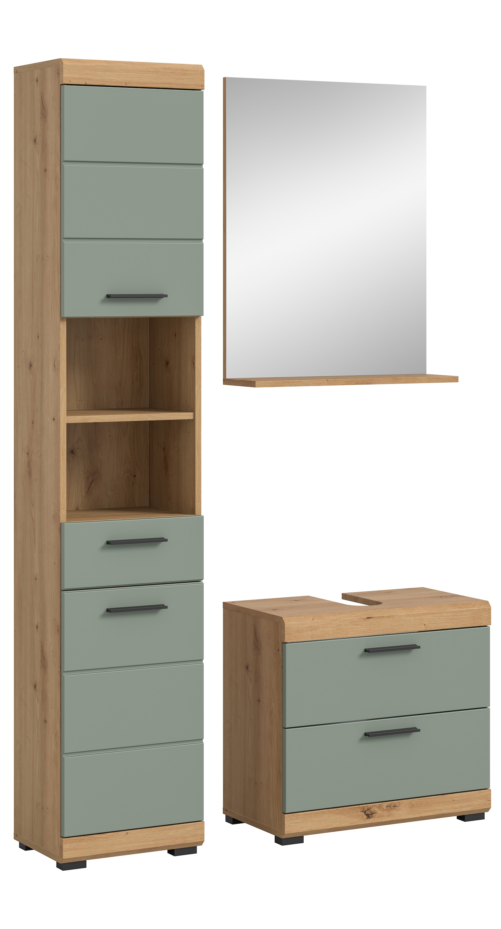 INOSIGN Badmöbel-Set »Siena, 3 teilig, bestehend aus:«, (Set), Hochschrank, günstig online kaufen