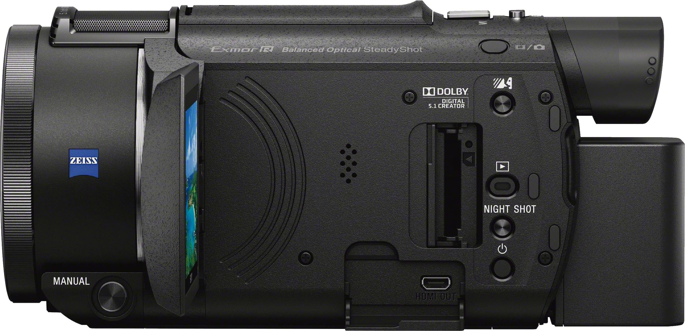 Sony Camcorder »FDRAX53.CEN«, 4K Ultra HD, NFC-WLAN (Wi-Fi), 20 fachx opt. Zoom