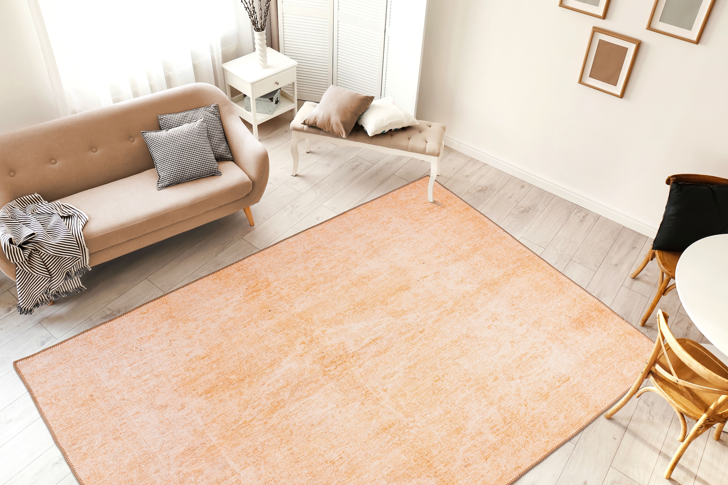 me gusta Teppich »Faye 825«, rechteckig, 6 mm Höhe, Flachgewebe, gedrucktes Motiv, Wohnzimmer, Esszimmer