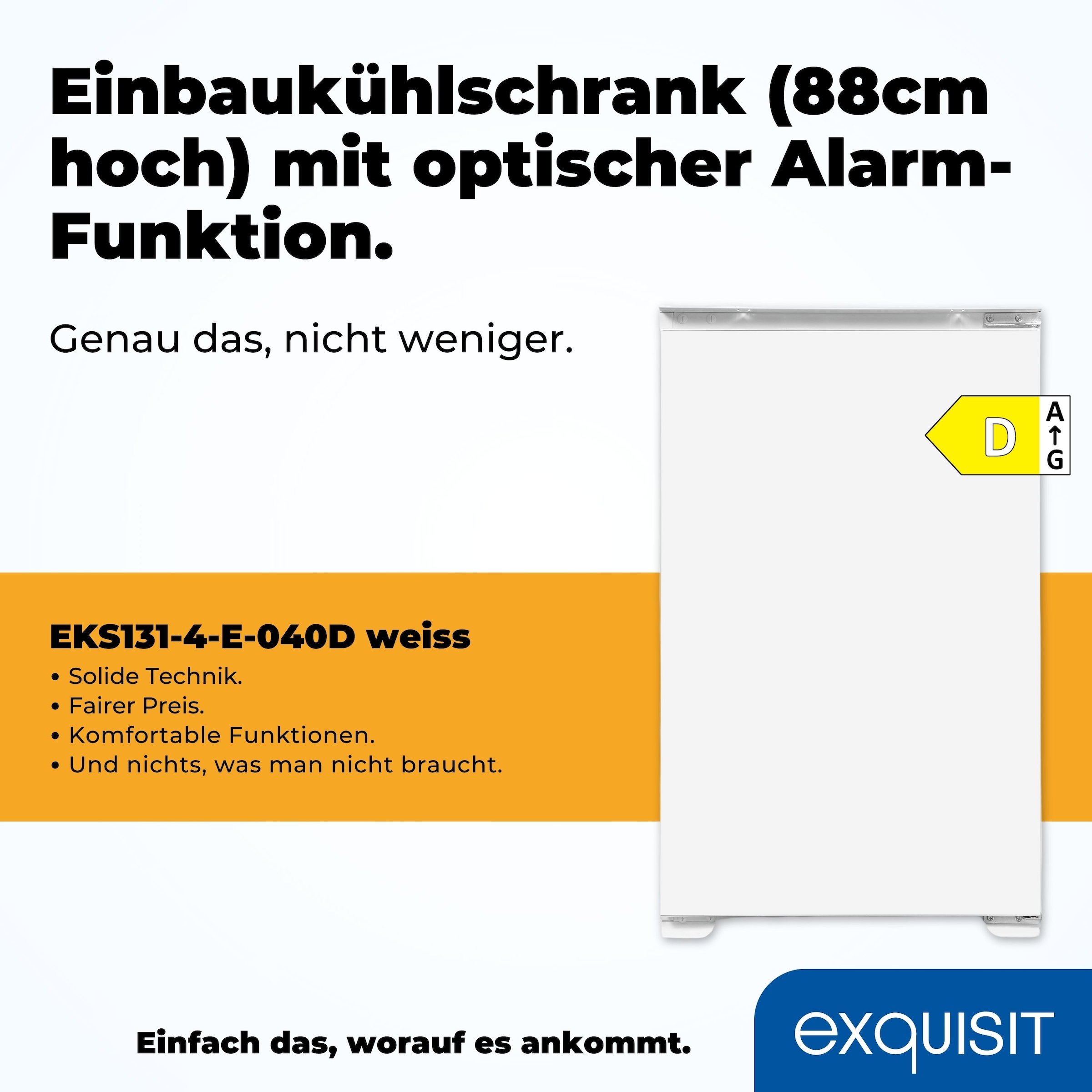 exquisit Einbaukühlschrank »EKS131-4-E-040D«