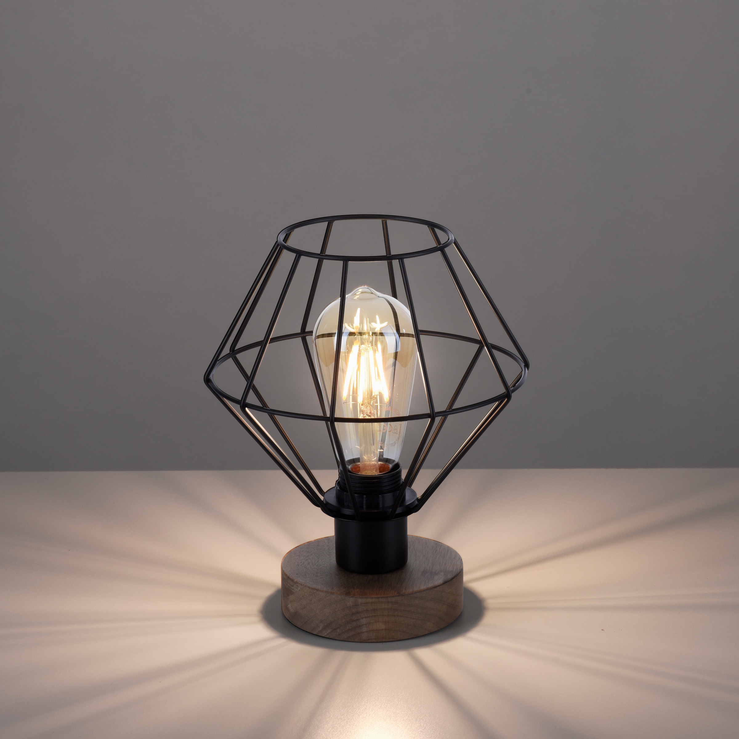 JUST LIGHT Tischleuchte »KASKA« E27 1 Stk. ExklusiveE27, Schalter, Schnurschalter