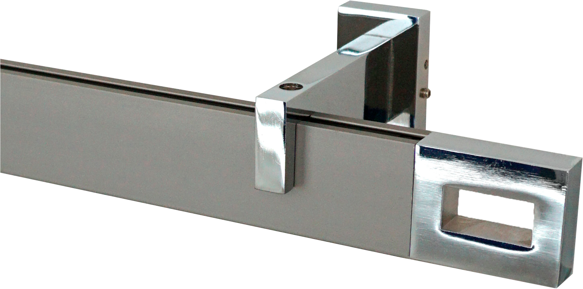 GARESA Gardinenstange »FLAT«, 1 läufig-läufig, Wunschmaßlänge, Rechteckprofil, Wandmontage, perfekter Lauf, modern, verlängerbar