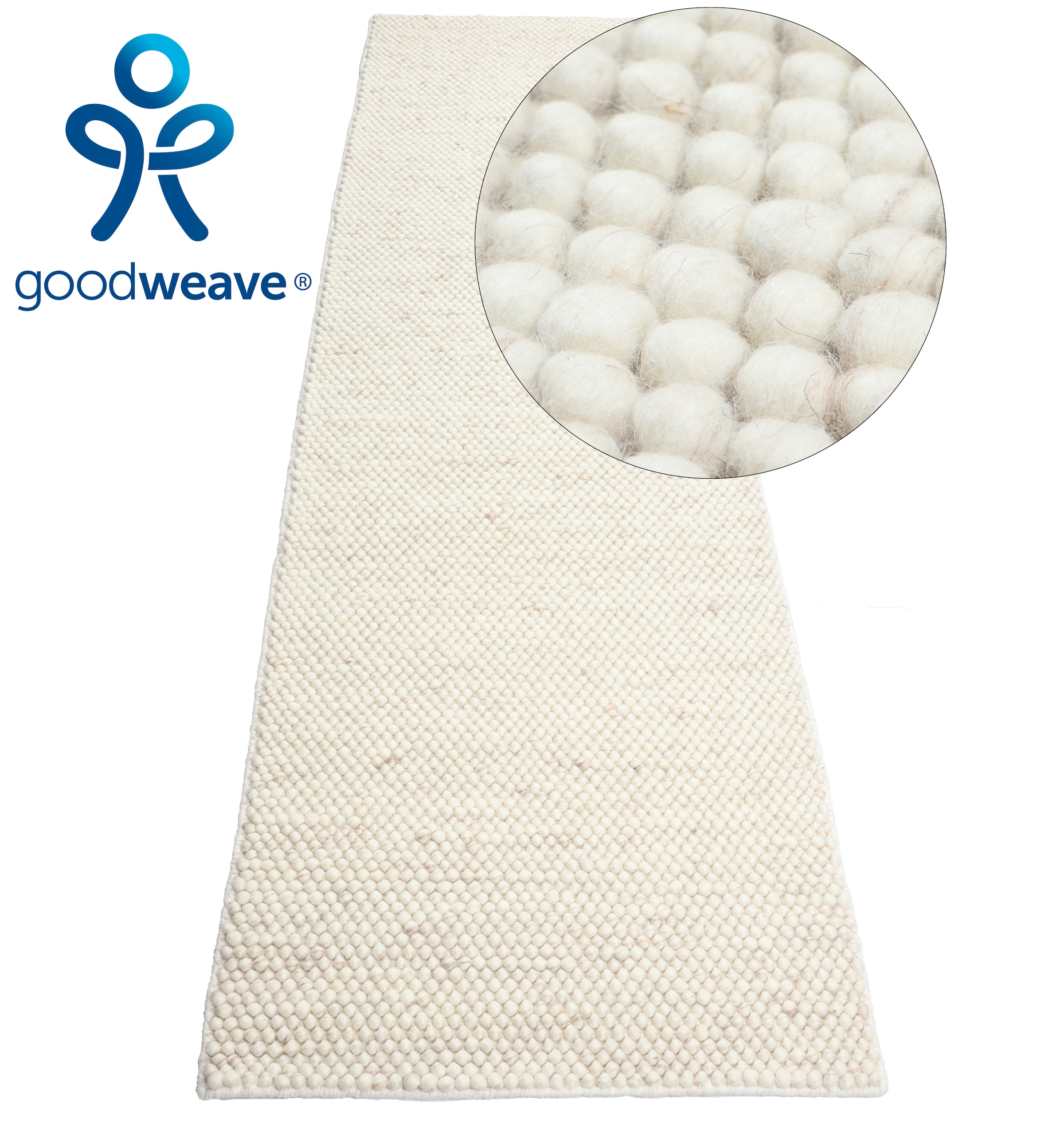 OTTO home Läufer »Wolly, handgewebt, Handweb Teppich« rechteckig 14 mm Höhe Wolle, Brücke, Flur, Schlafzimmer, Wohnzimmer