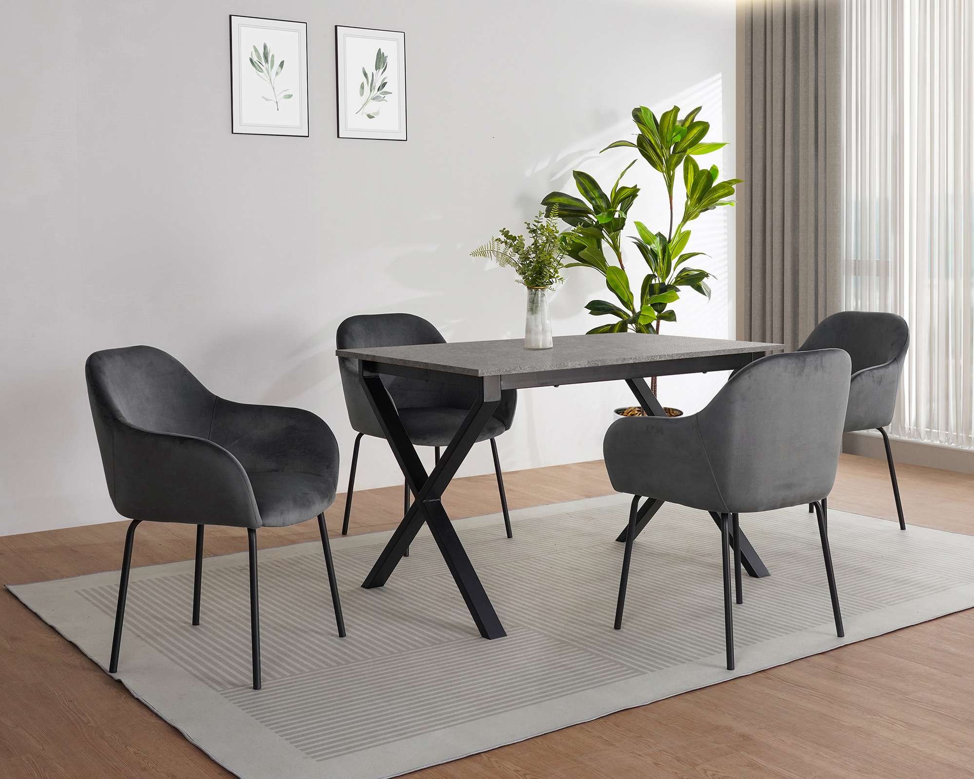 OTTO home Esstisch »Boddhi« schwarzes Metallgestell, Plattenvarianten wählb günstig online kaufen