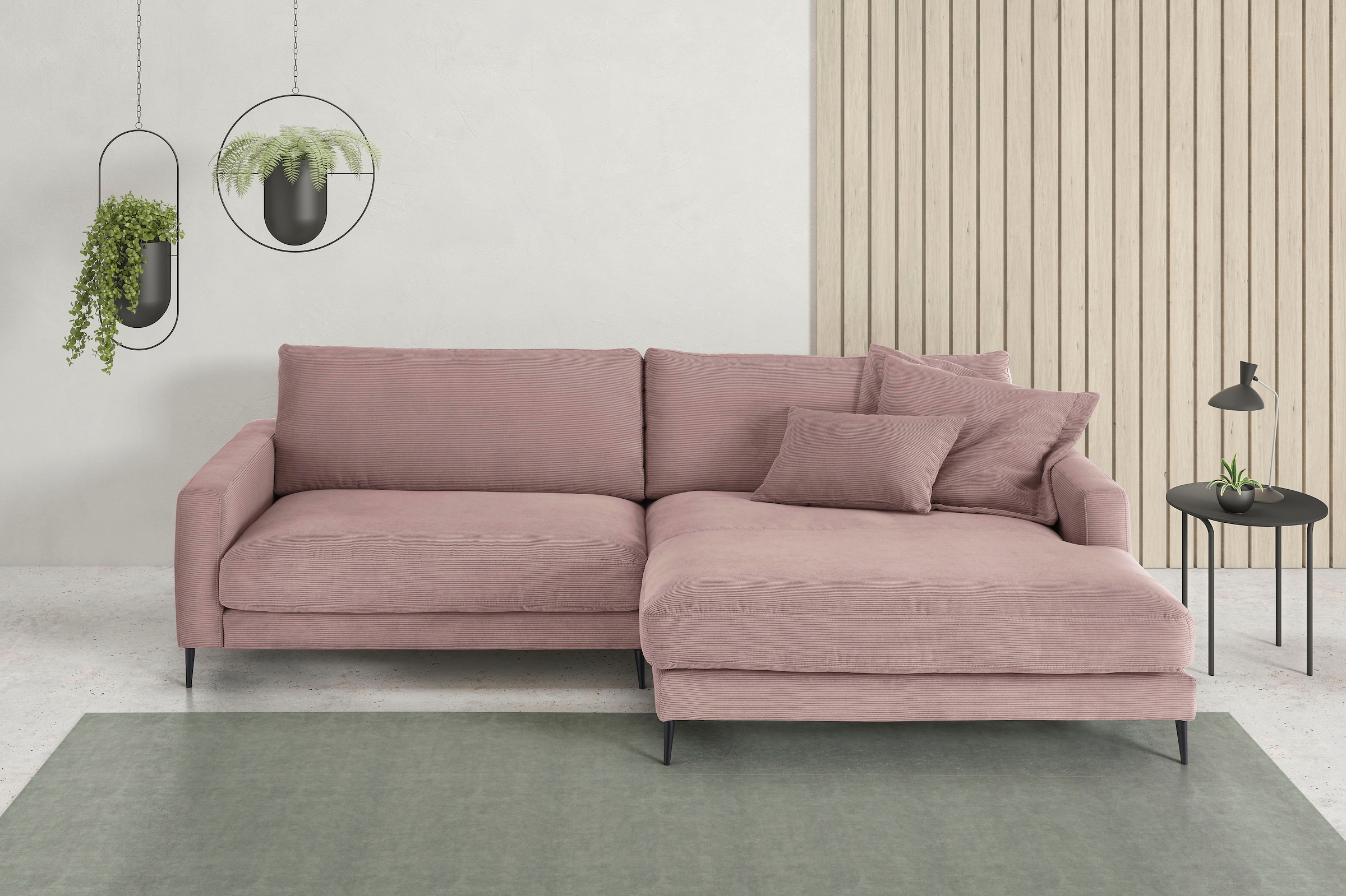 Home affaire Ecksofa »Downtown, B/T/H: 272/190/84 cm L-Form« weicher Sitzko günstig online kaufen
