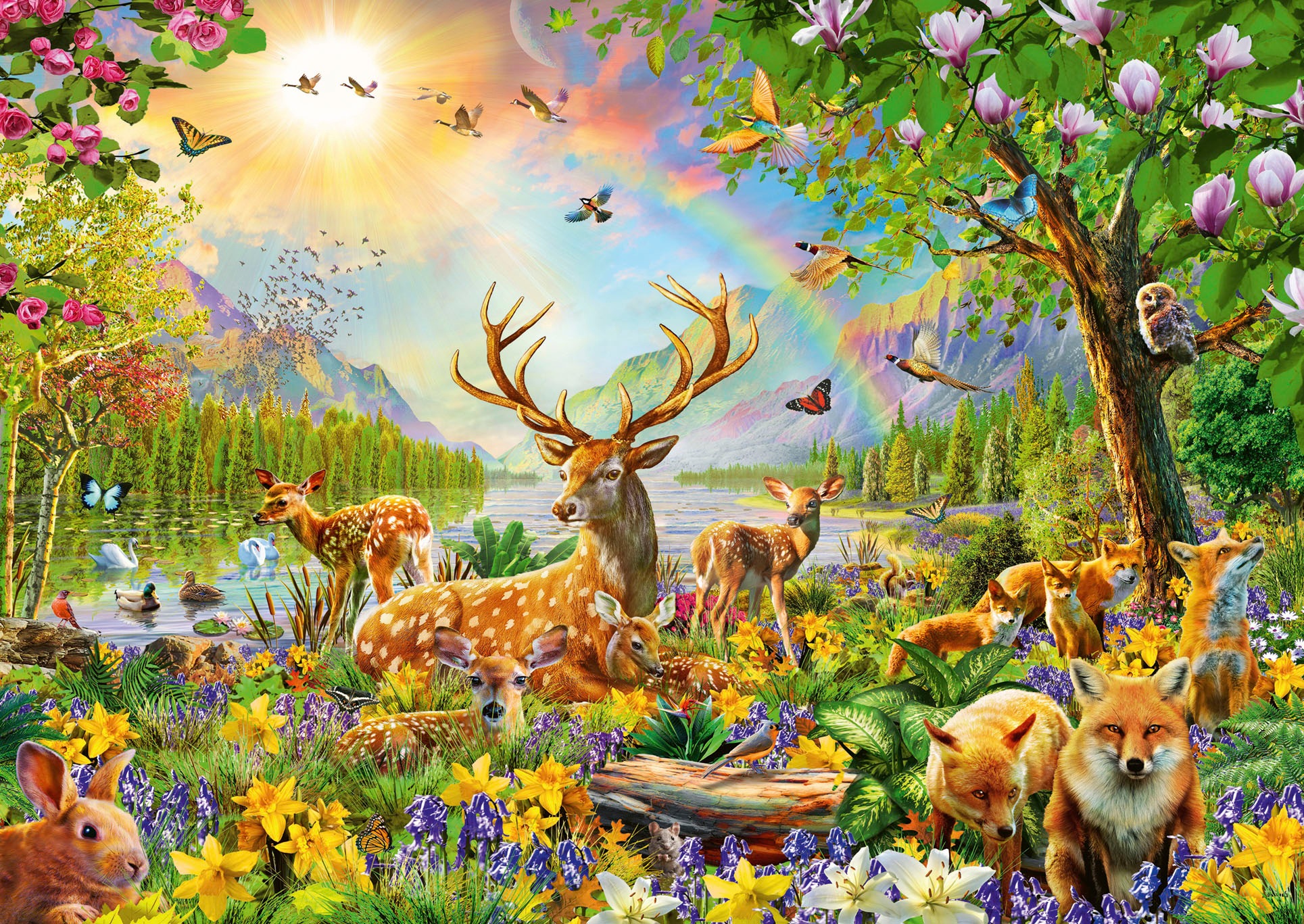 Ravensburger Puzzle »Anmutige Hirschfamilie«, Made in Germany