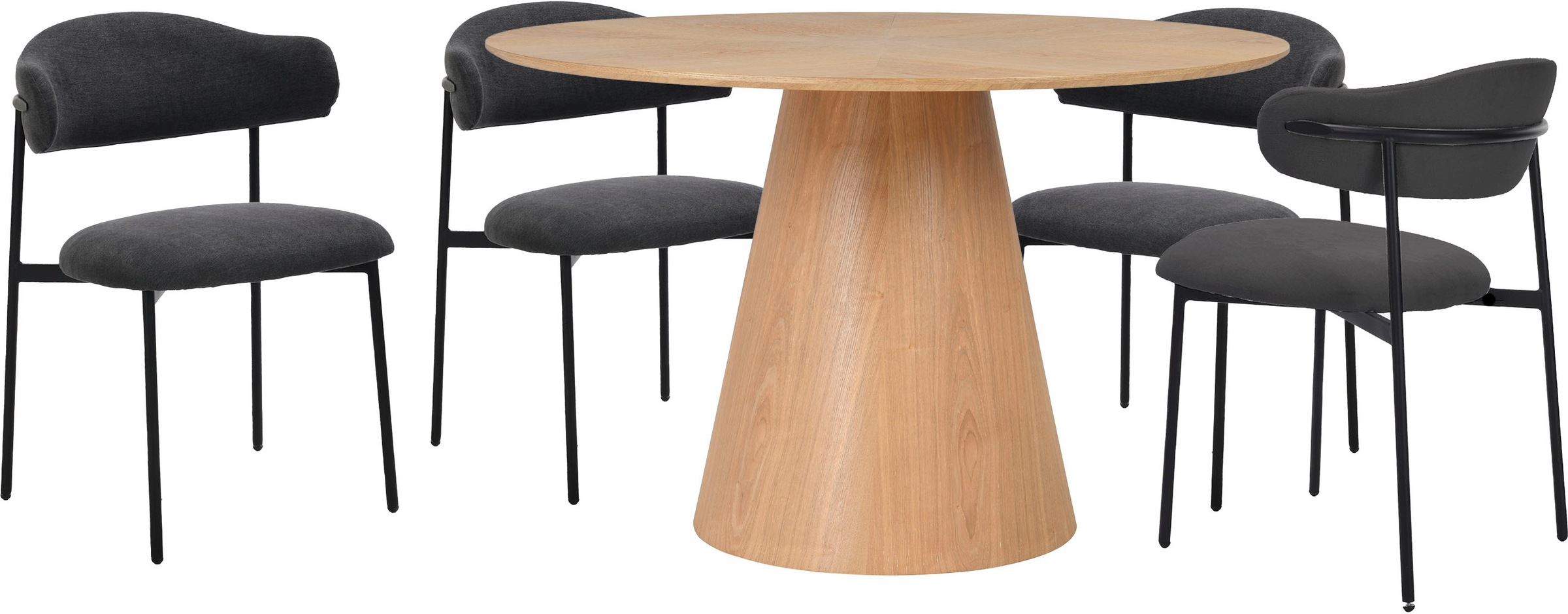 byLIVING Esszimmerstuhl »Jersey (2er-Set)«, (Set), Gestell Metall schwarz, Küchenstuhl, Webstoffbezug, diverse Farben