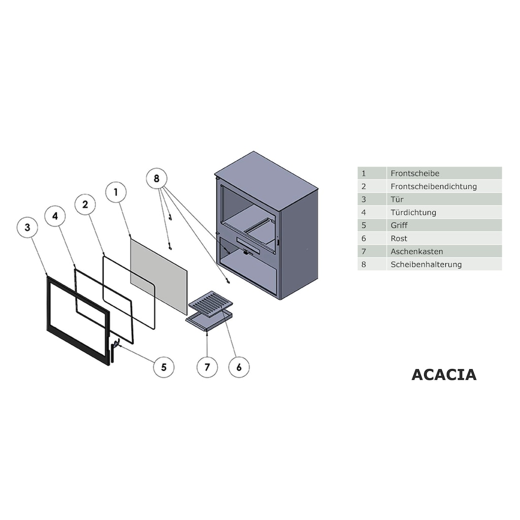 Panadero Kaminofen »Kaminofen Acacia Ecodesign 9,8 kW«