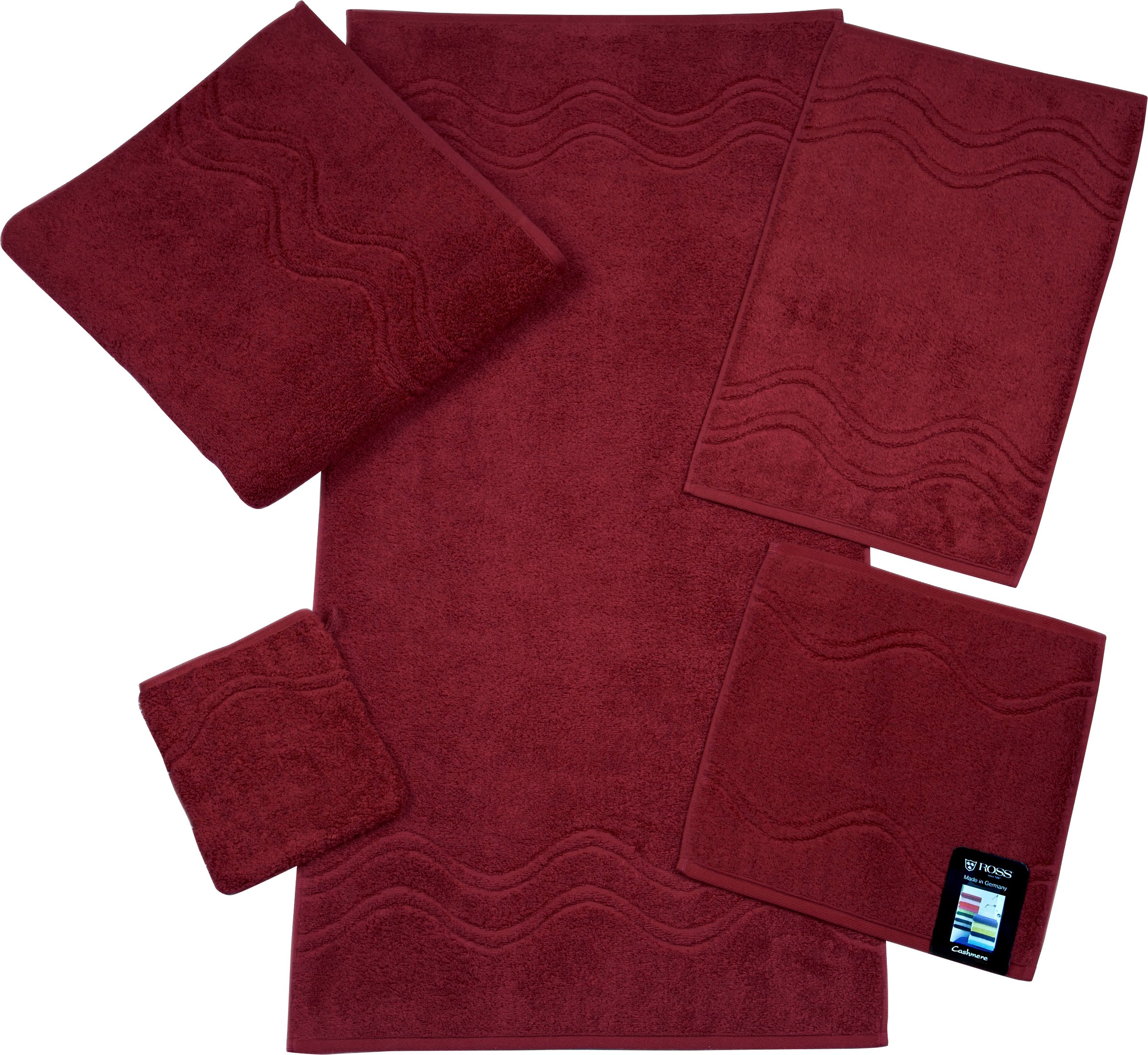 ROSS Seiftuch »Cashmere feeling«, (6 St.), mit Wellen-Bordüre günstig online kaufen
