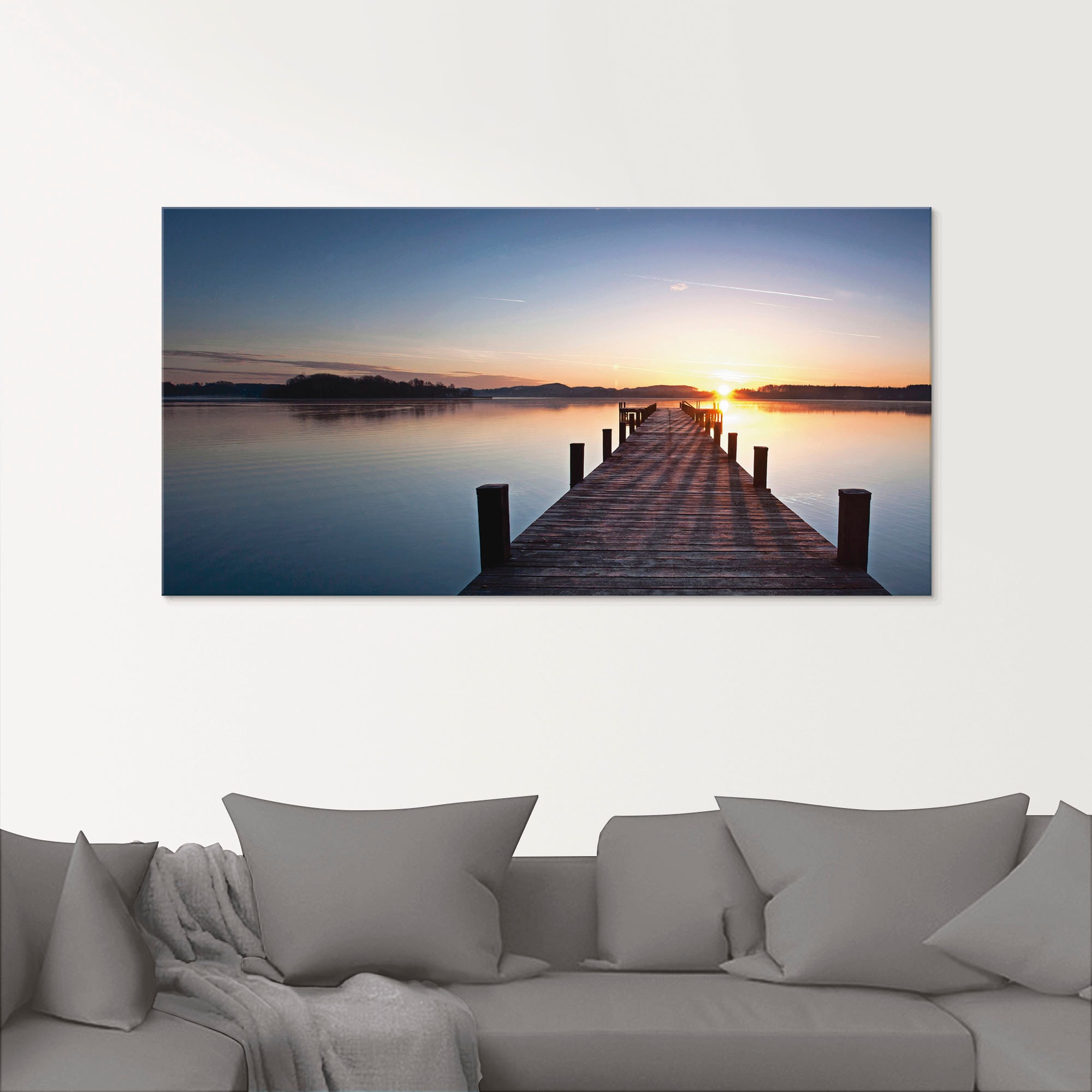 Artland Glasbild »Sonnenstrahlen - Sonnenuntergang«, Gewässer, (1 St.), in günstig online kaufen