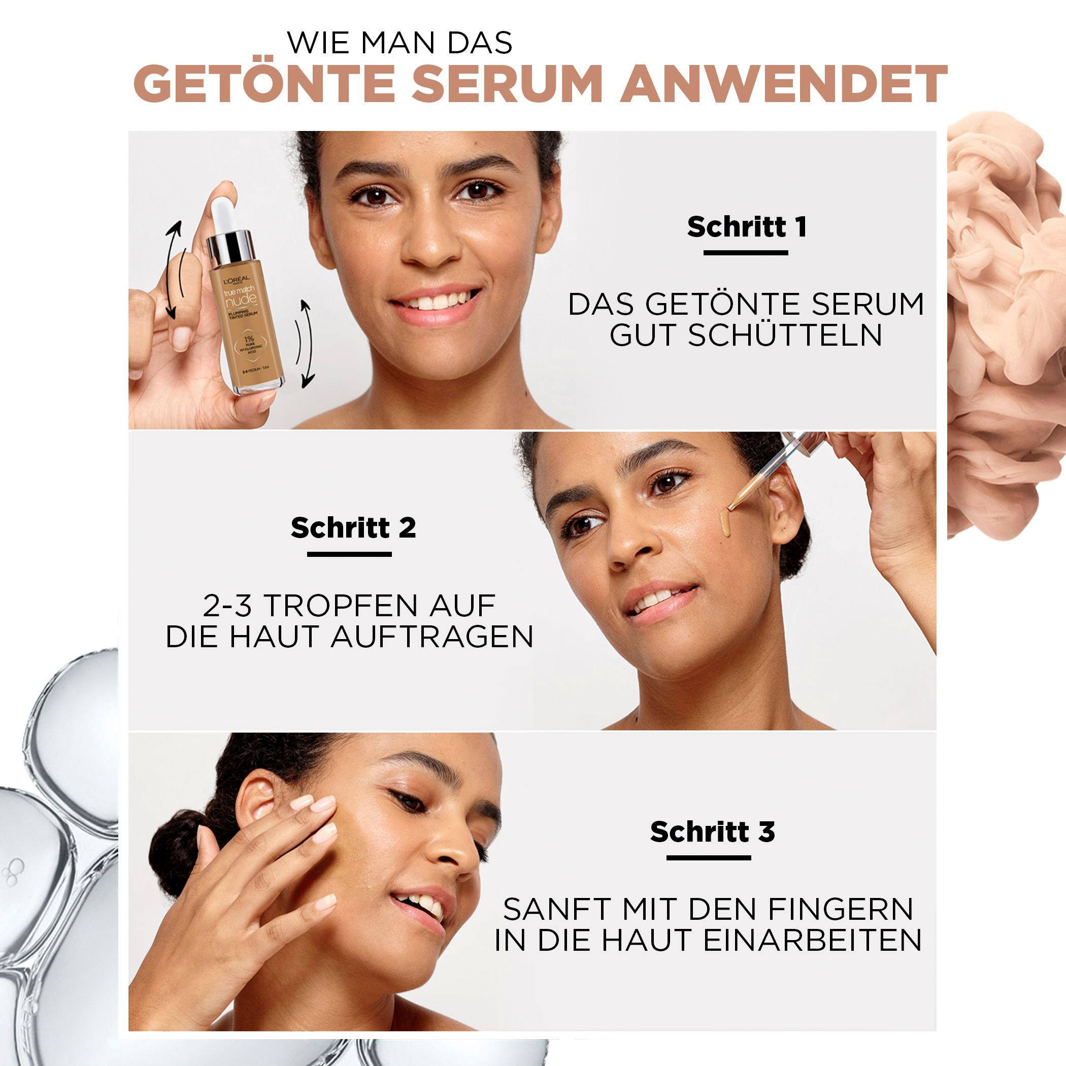 L'ORÉAL PARIS Gesichtsserum »L'Oréal Paris Perfect Match Getöntes Serum«, mit Hyaloron