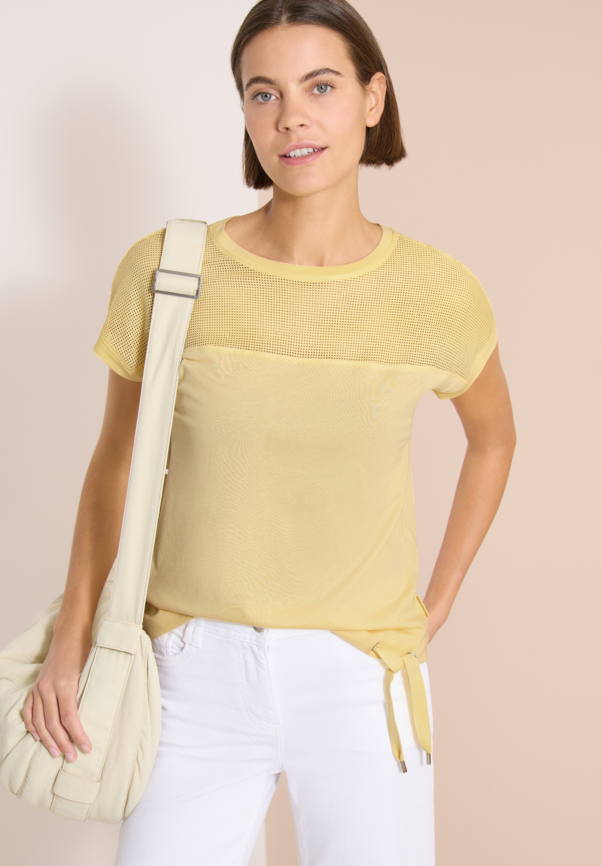 Cecil T-Shirt Sommerliche Leichtigkeit durch das Mesh-Detail