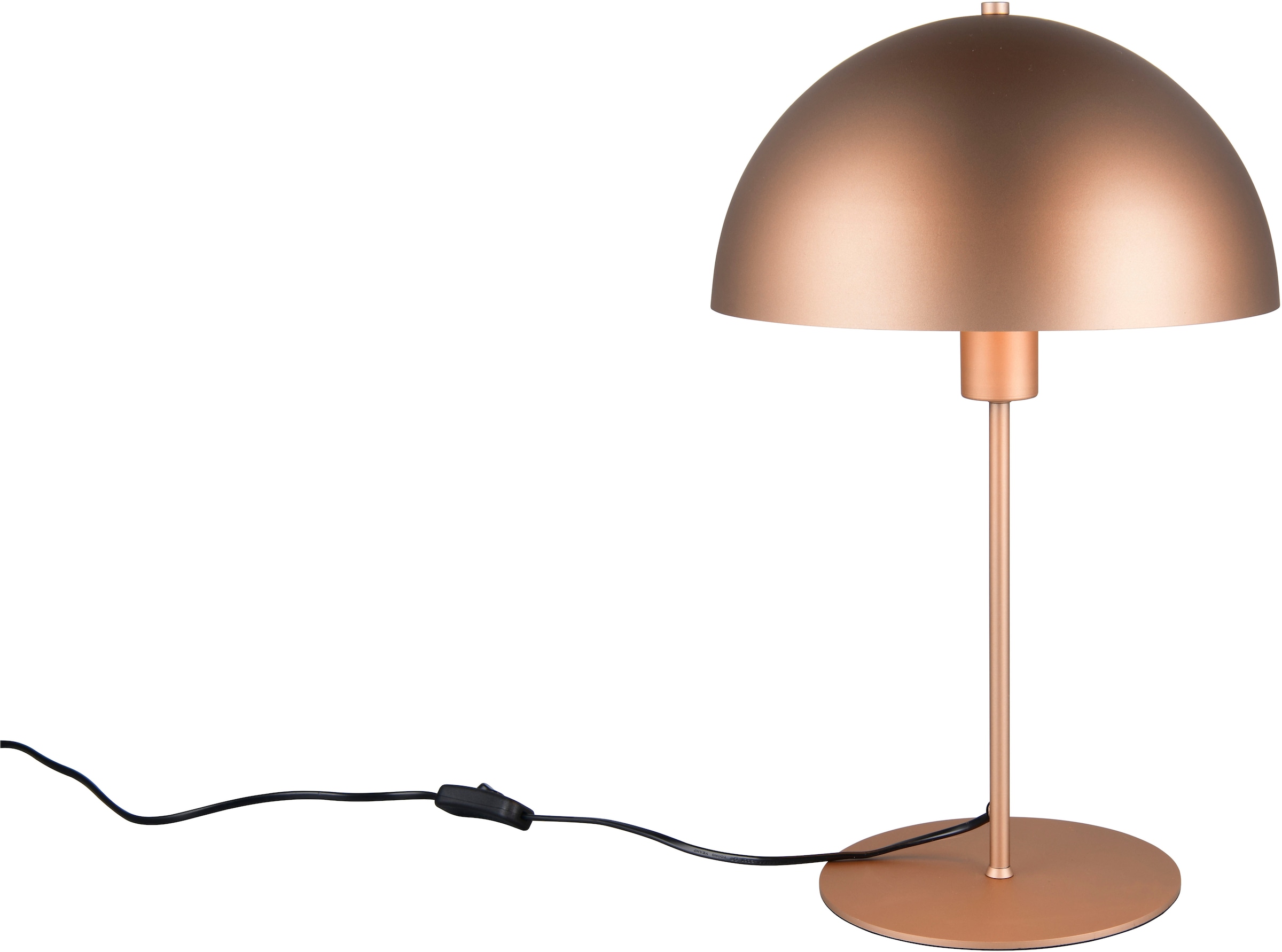 TRIO Leuchten Schreibtischlampe »NOLA, exkl. 1x E27 max 40W, Tischlampe mit Schnurschalter Höhe 45cm«, 1 flammig, Leuchtmittel E27 | Leuchtmittel wechselbar, Ø 30cm, Nachttischlampe, 180cm Anschlusskabel, Leuchtmittel wechselbar