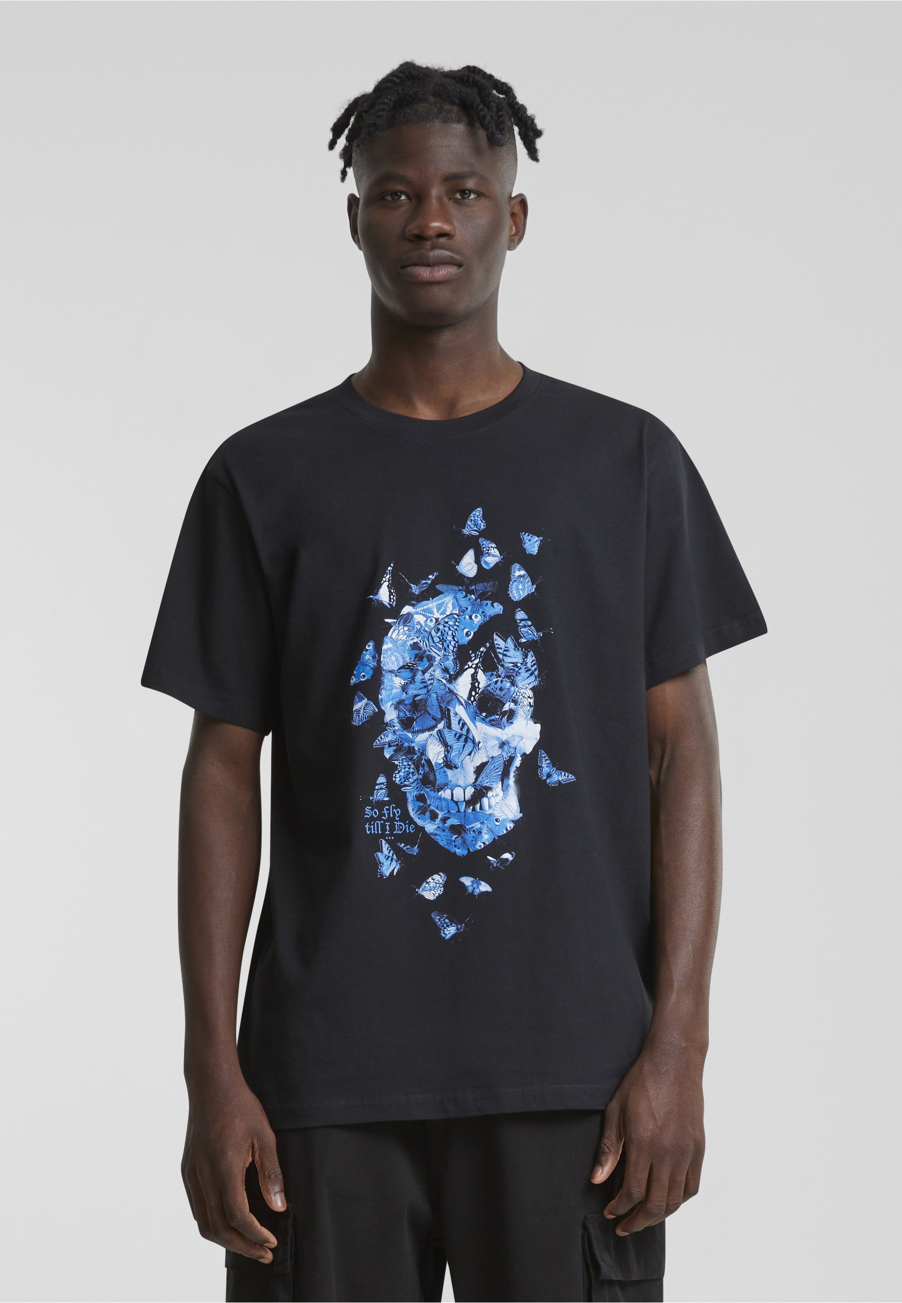 MisterTee T-Shirt »MisterTee Herren Butterfly Skull Tee« 1 Stk.