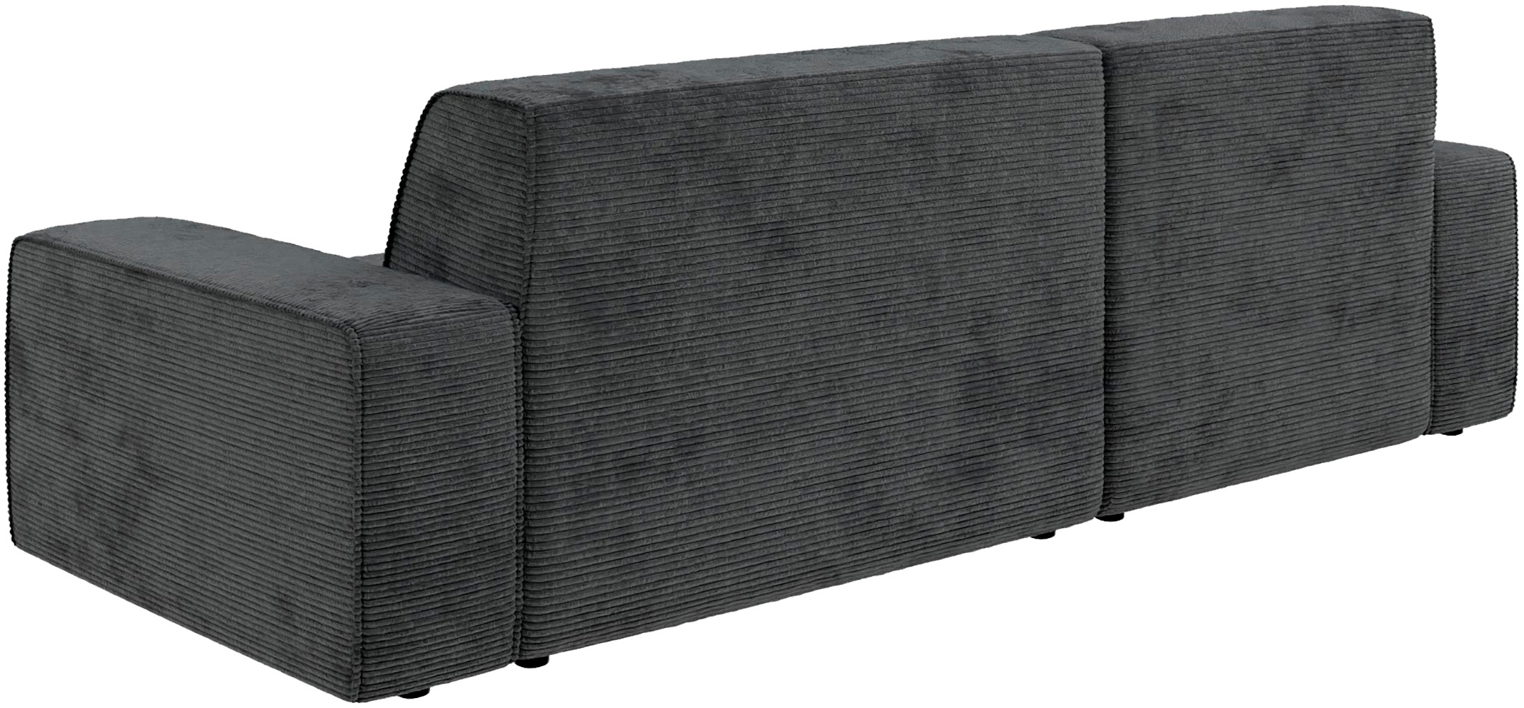 TRENDMANUFAKTUR Ecksofa »Graz, wahlweise mit Sitzvorschub und Bettkasten, L-Form, Breite 246 cm«, in Cord-, haustierfreundlichem LEO Struktur- oder LUMOS-3D-Bezug
