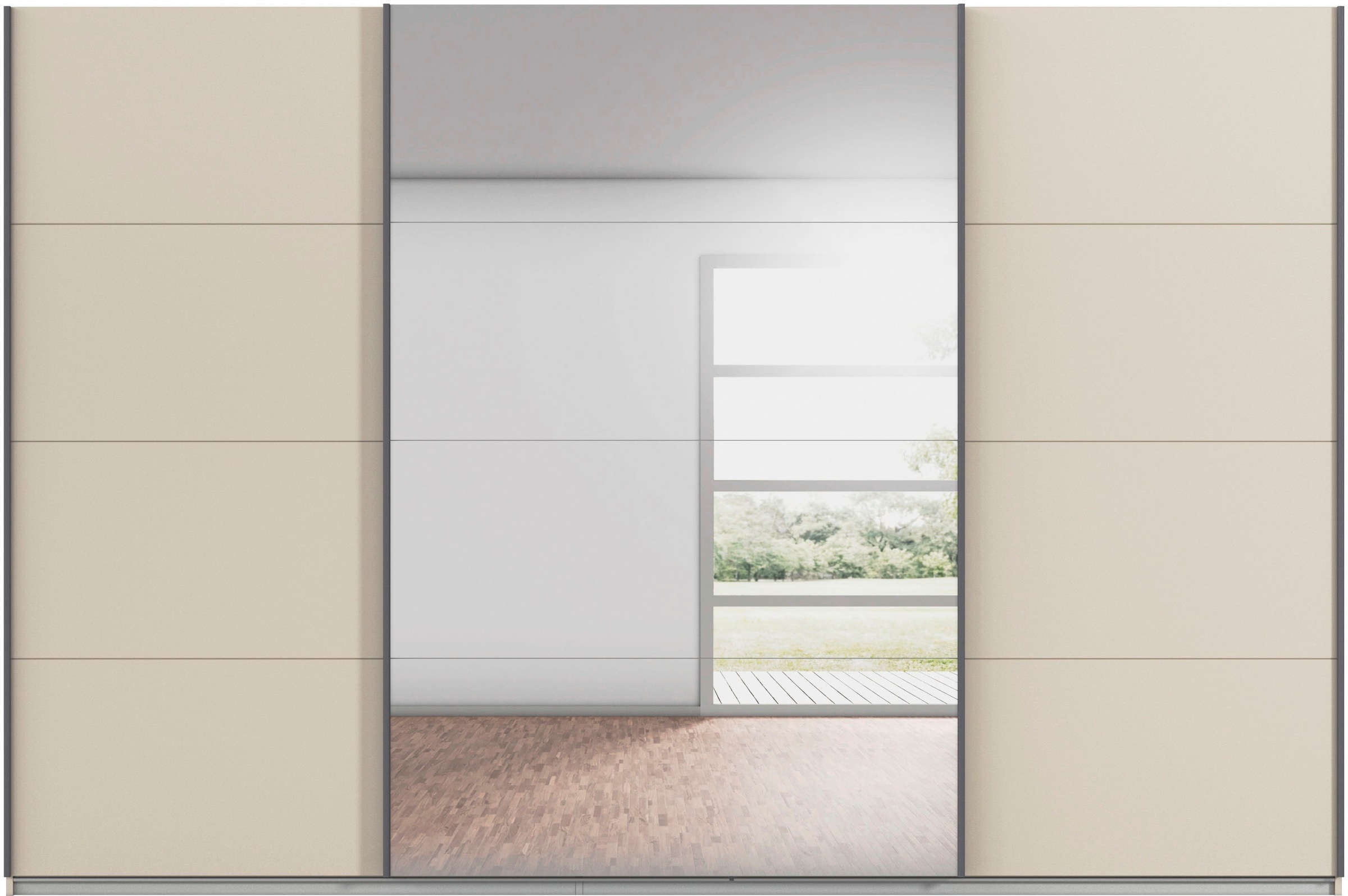 rauch Schwebetürenschrank »Kleiderschrank Schrank OTTO´S CHOICE Garderobe AGORDO«, (in zwei Griff-Farben), Top Innenausstattung, in 4 Breiten und 2 Höhen MADE IN GERMANY