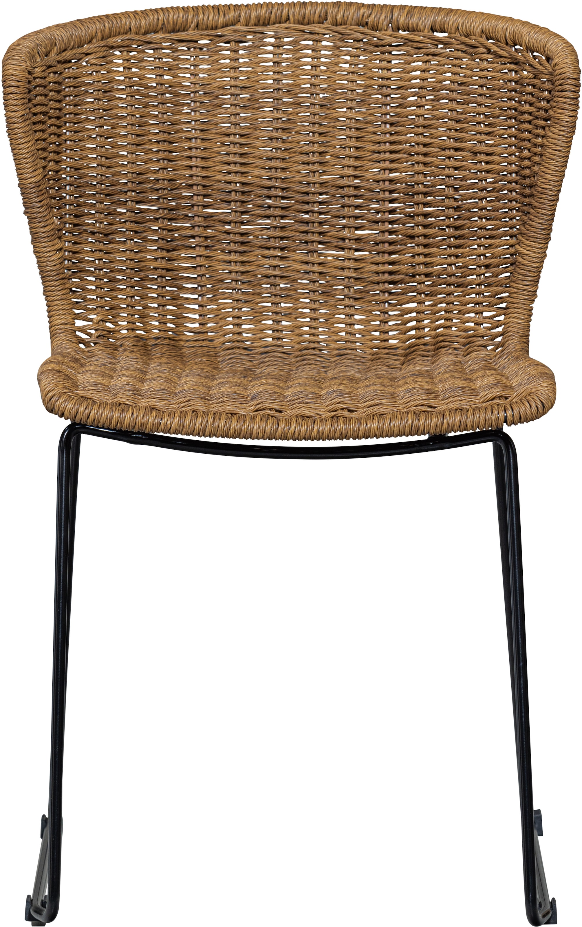 WOOOD Esszimmerstuhl »Wings aus geflochtenem Poly-Rattan mit Stahlgestell H 78 cm« () (Set, 2 St), für den Innen- und Außenbereich geeignet