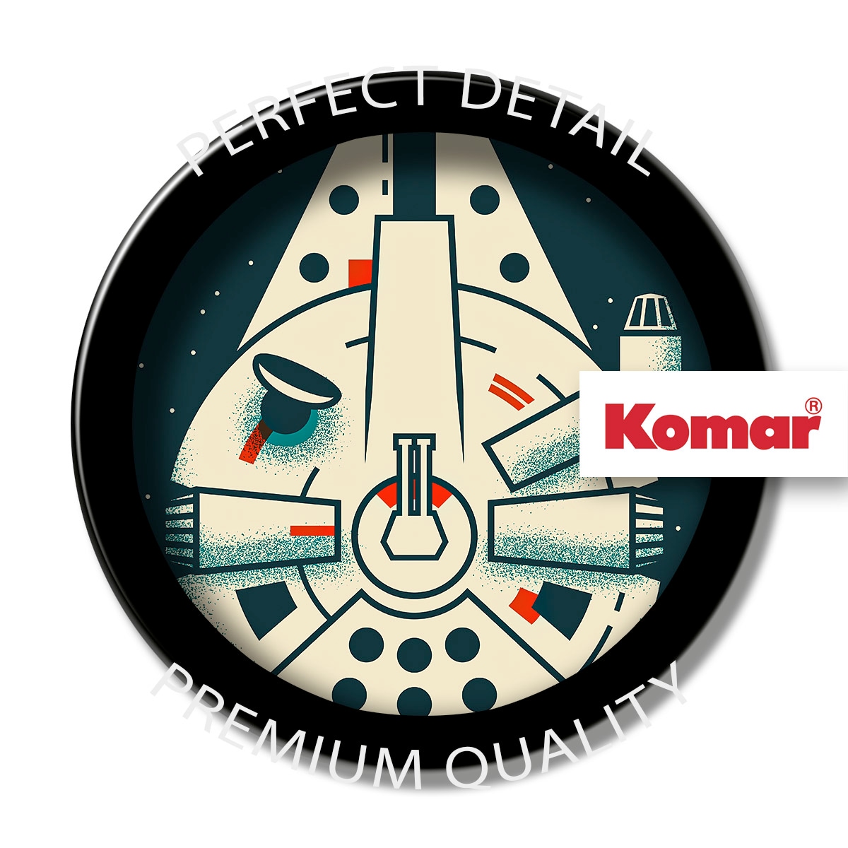 Komar Wandbild »Star Wars Geeky Millennium Falcon«, Disney, (Set, 1 St.), 40 x 50 cm (Breite x Höhe) - Kinderzimmer, Dekoration