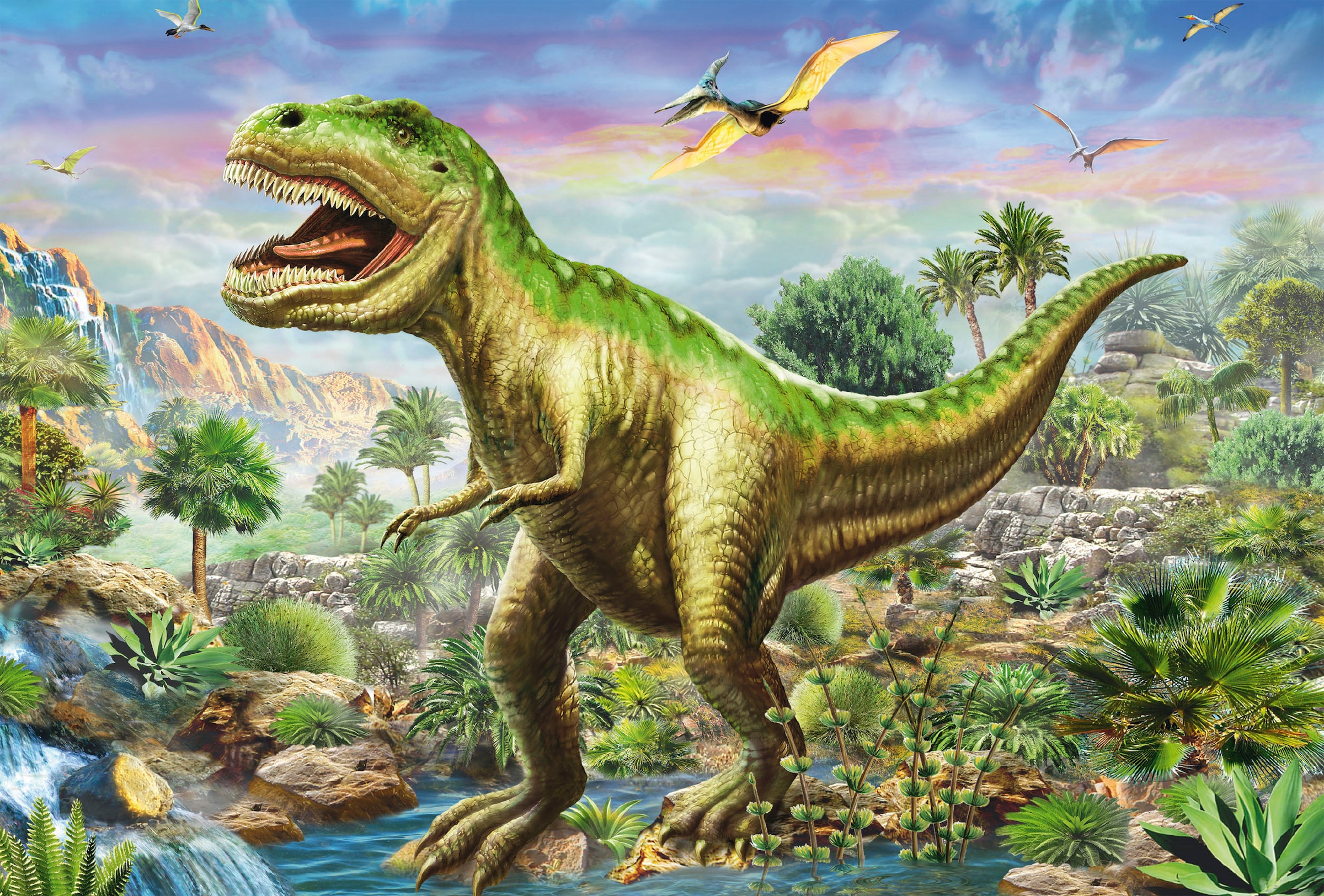 Schmidt Spiele Puzzle »Abenteuer mit den Dinos«, (144 tlg.), 3x48 Teile