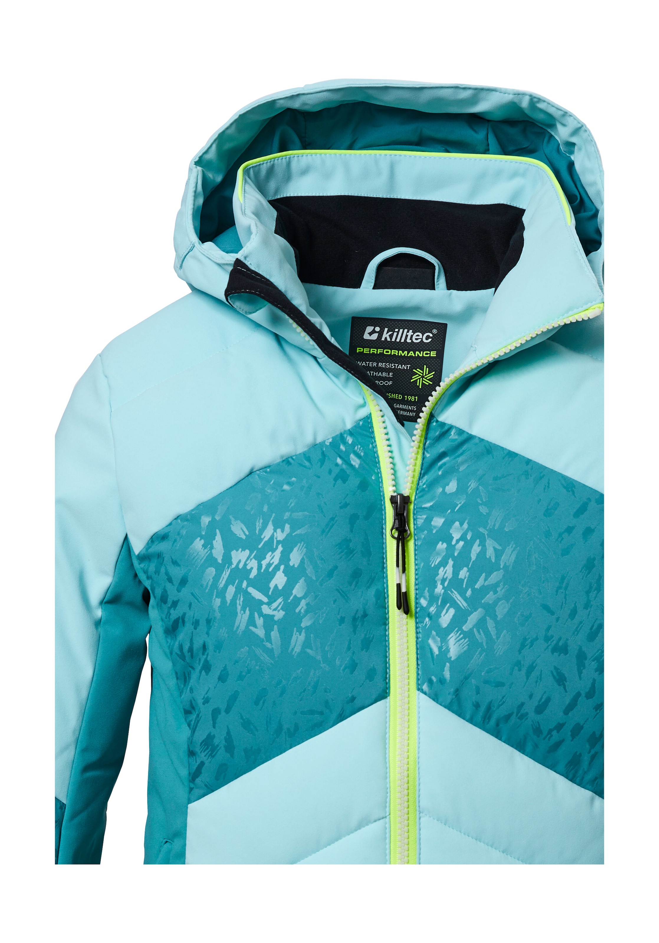 Killtec Skijacke »KSW 342 GRLS SKI QLTD JCKT«, Wasserabweisende, atmungsaktive Skijacke mit verstellbaren Bündchen