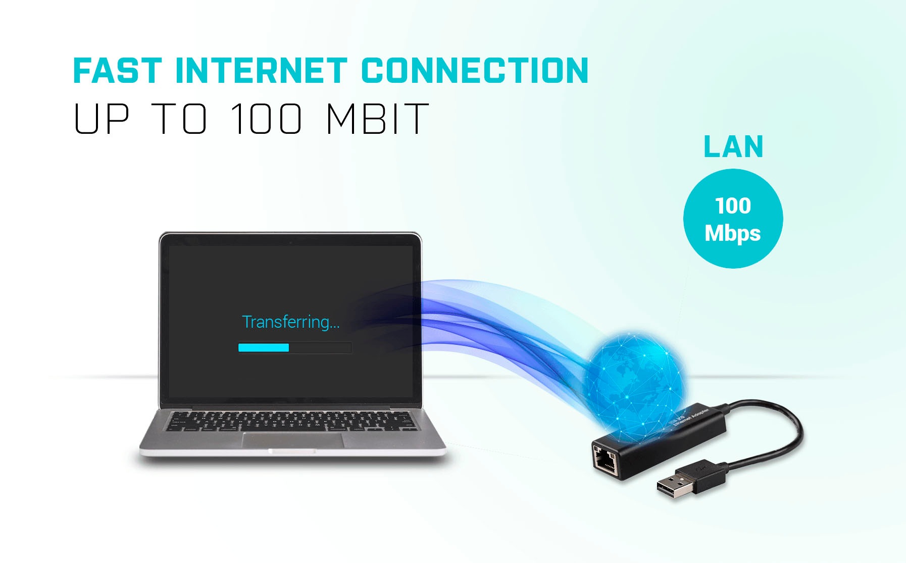 I-TEC USB-Adapter »USB Fast Ethernet Adapter Netzwerkkarte« RJ-45 (Ethernet) zu USB 2.0