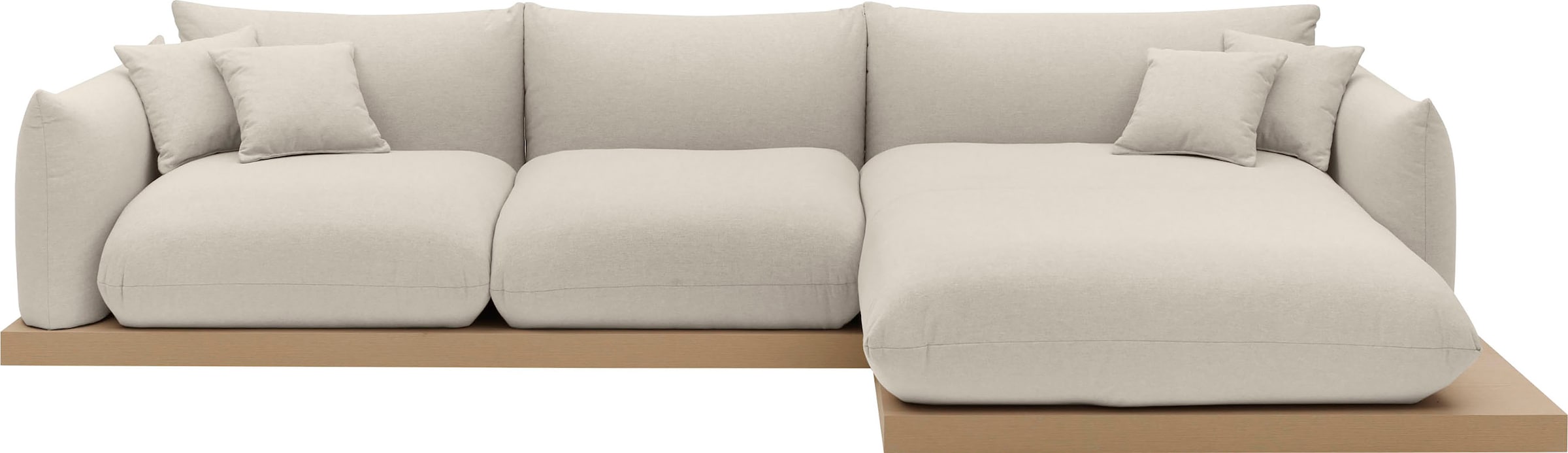 OTTO home Ecksofa »Kalix, Polsterecke mit kräftigem Holz-Plateau, moderne C günstig online kaufen