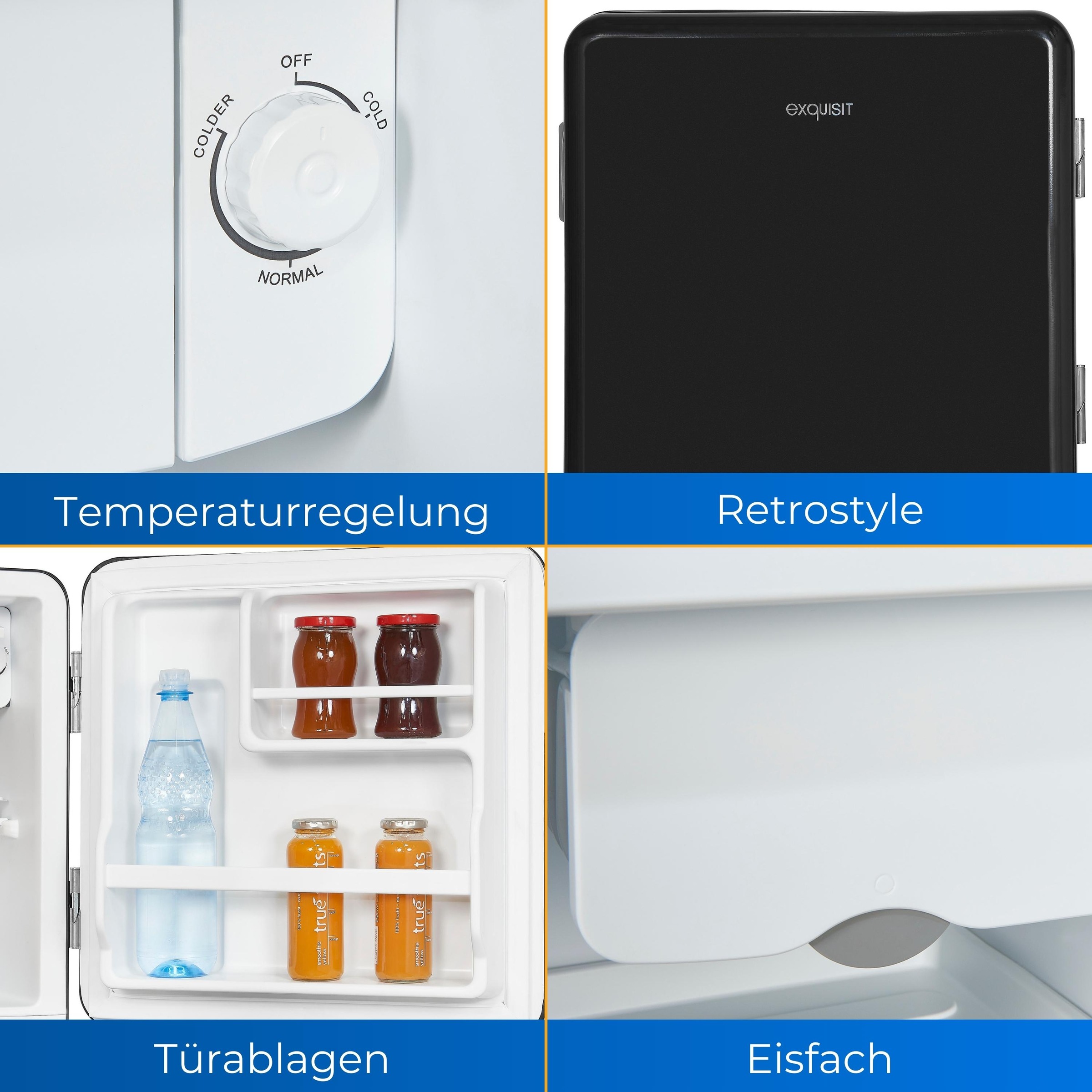 exquisit Kühlschrank »CKB45-0-031F schwarz«