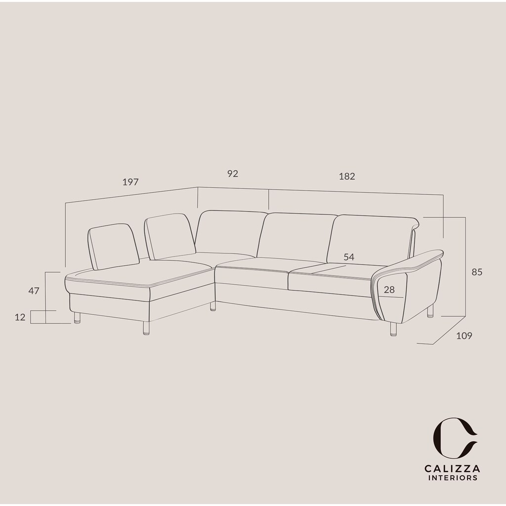 CALIZZA INTERIORS Ecksofa »Jade«