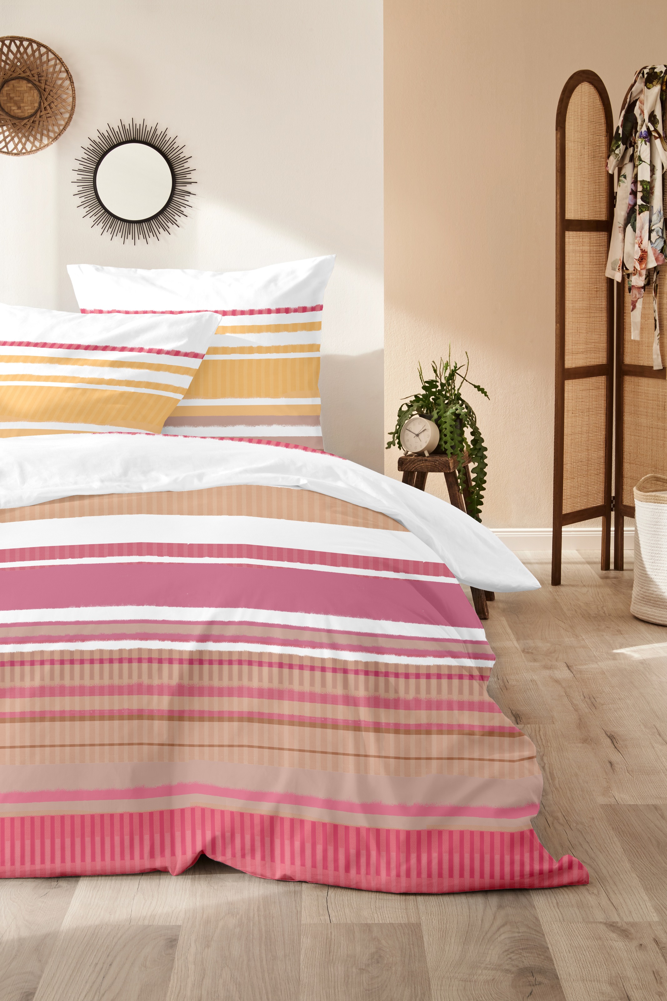 Primera Bettwäsche »Perkal-Bettwäsche Summer Stripe«, mit modernen Streifen günstig online kaufen