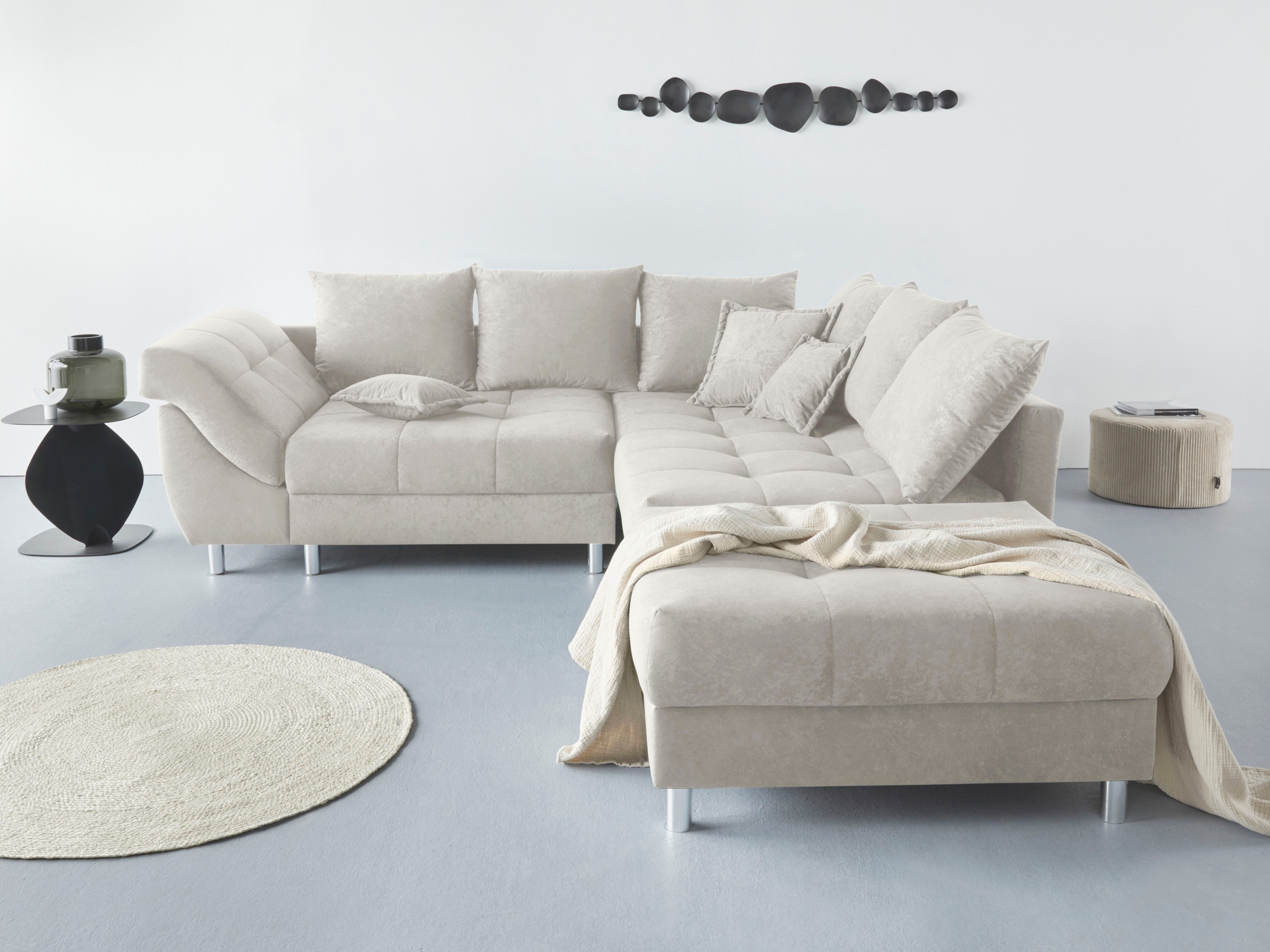 COLLECTION AB Ecksofa »(Spar-Set) Innsbruck L-Form und Hocker«, (Spar-Set), günstig online kaufen