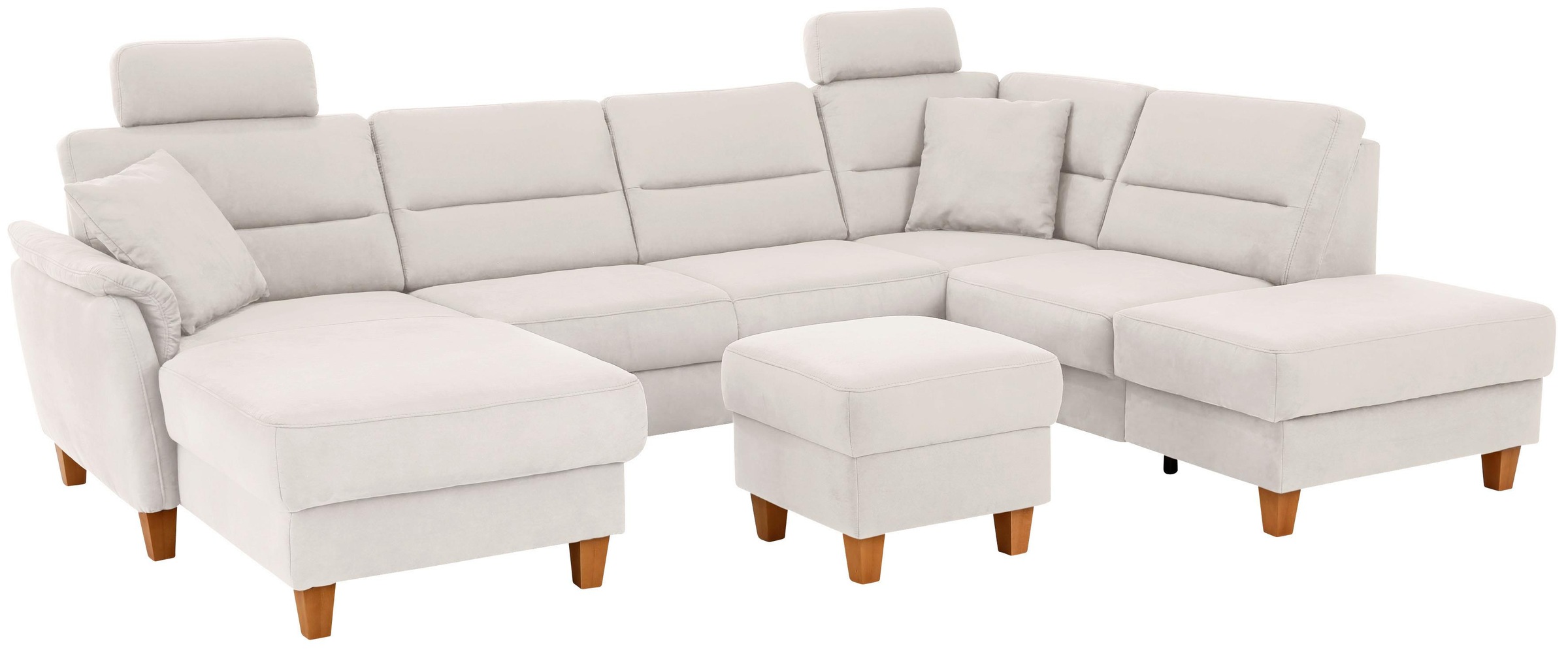 Home affaire Wohnlandschaft »Palmera U-Form, B: 308 cm« optional Bettfunkti günstig online kaufen