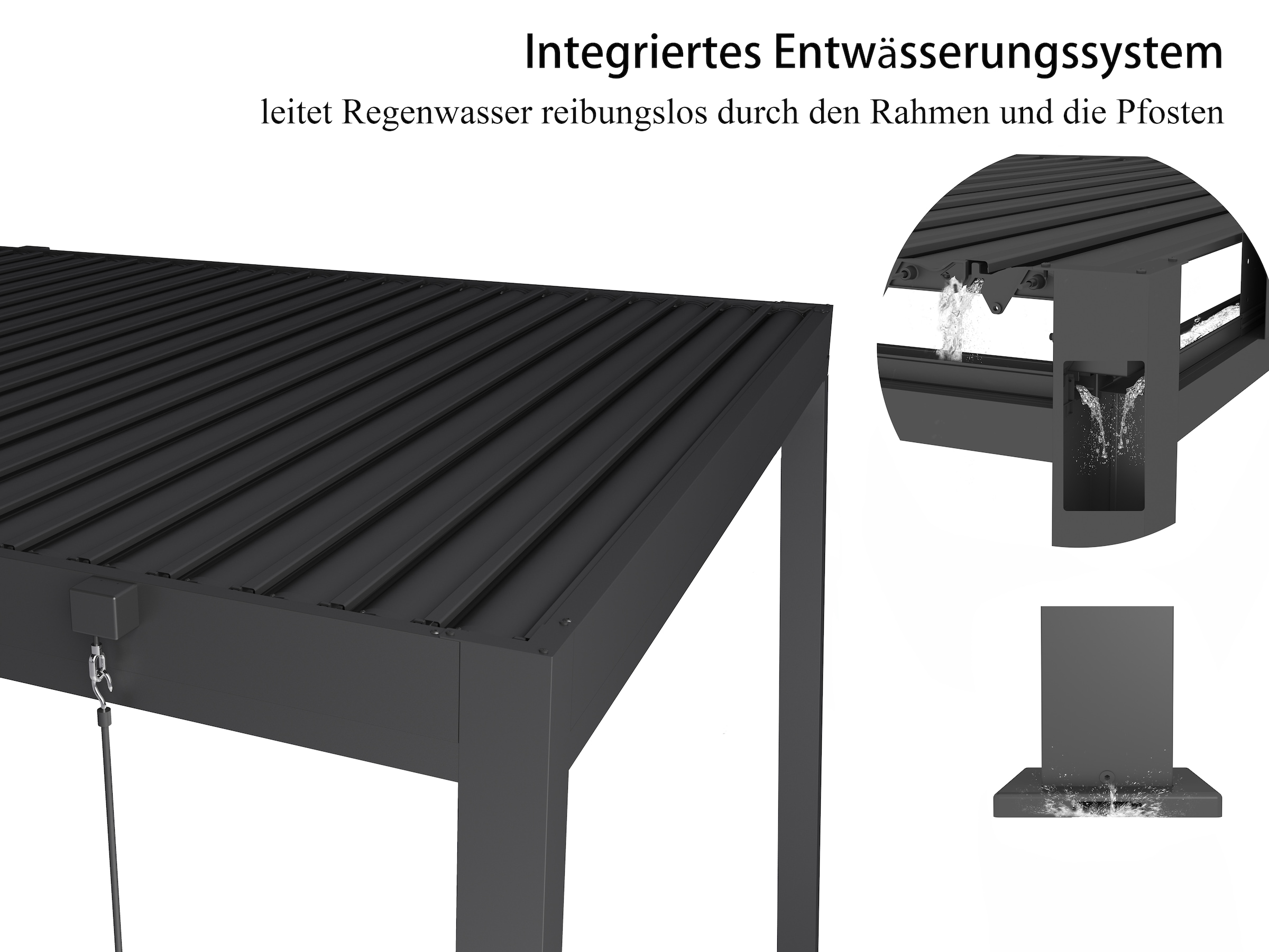 KONIFERA Pavillon »Premium Pergola« verschiedene Größen, ohne Seitenteile