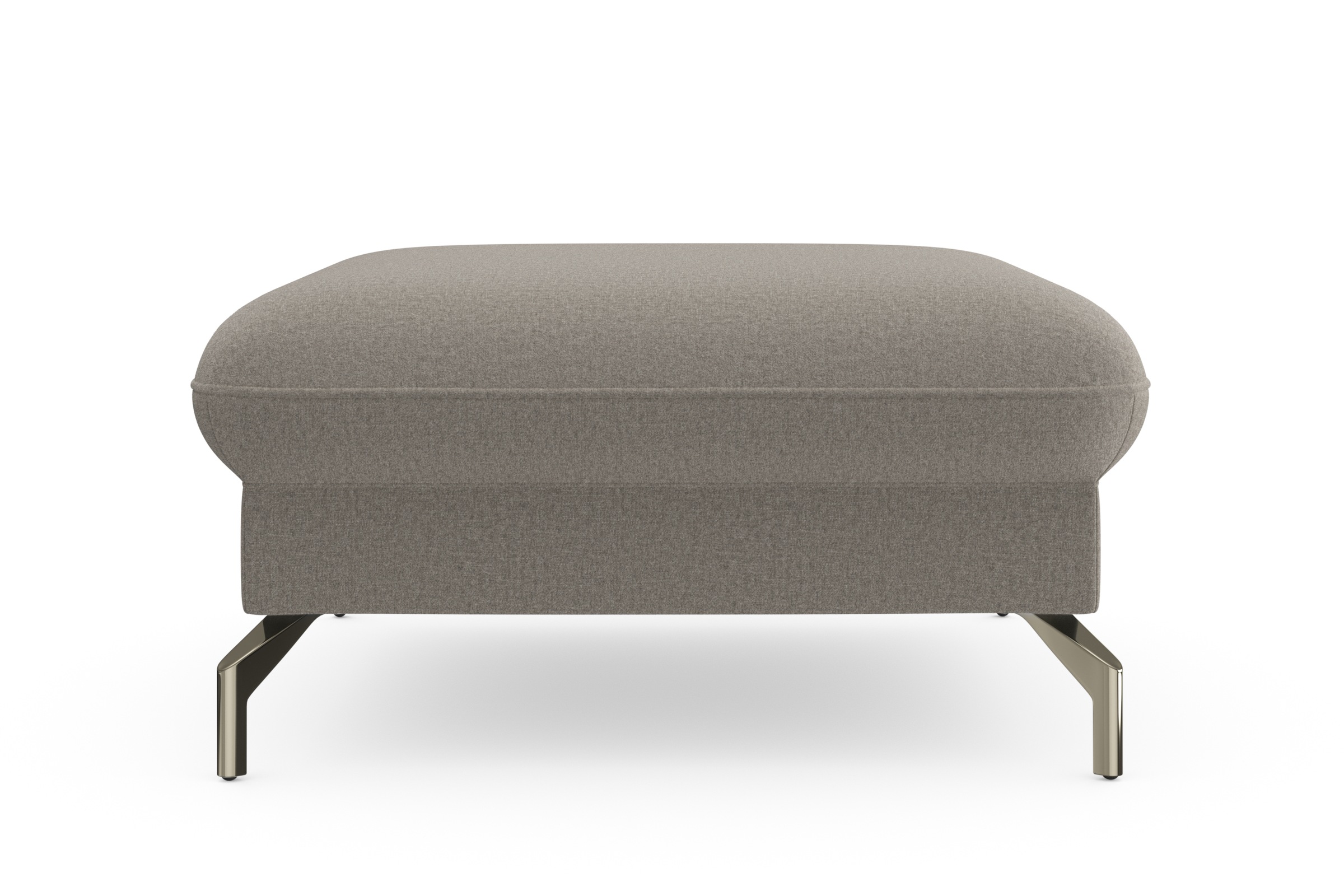 sit&more Hocker »Fashion«, inklusive Federkern, mit satinierten Nickelfüßen