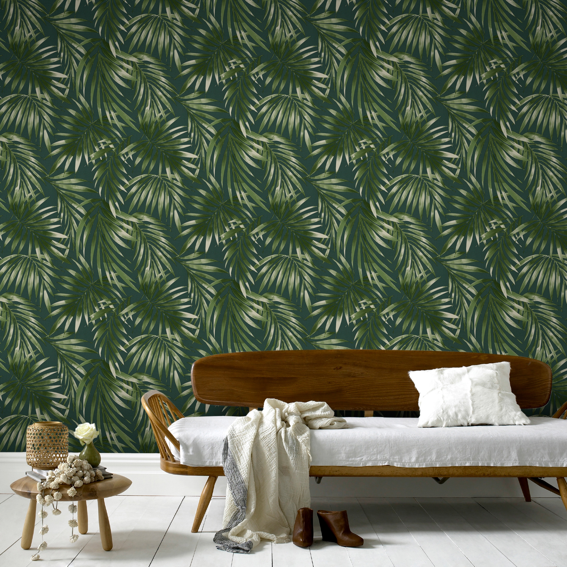 WOW Vliestapete »Palm« botanisch geprägt Elegante Blätter grün 10mx52 cm