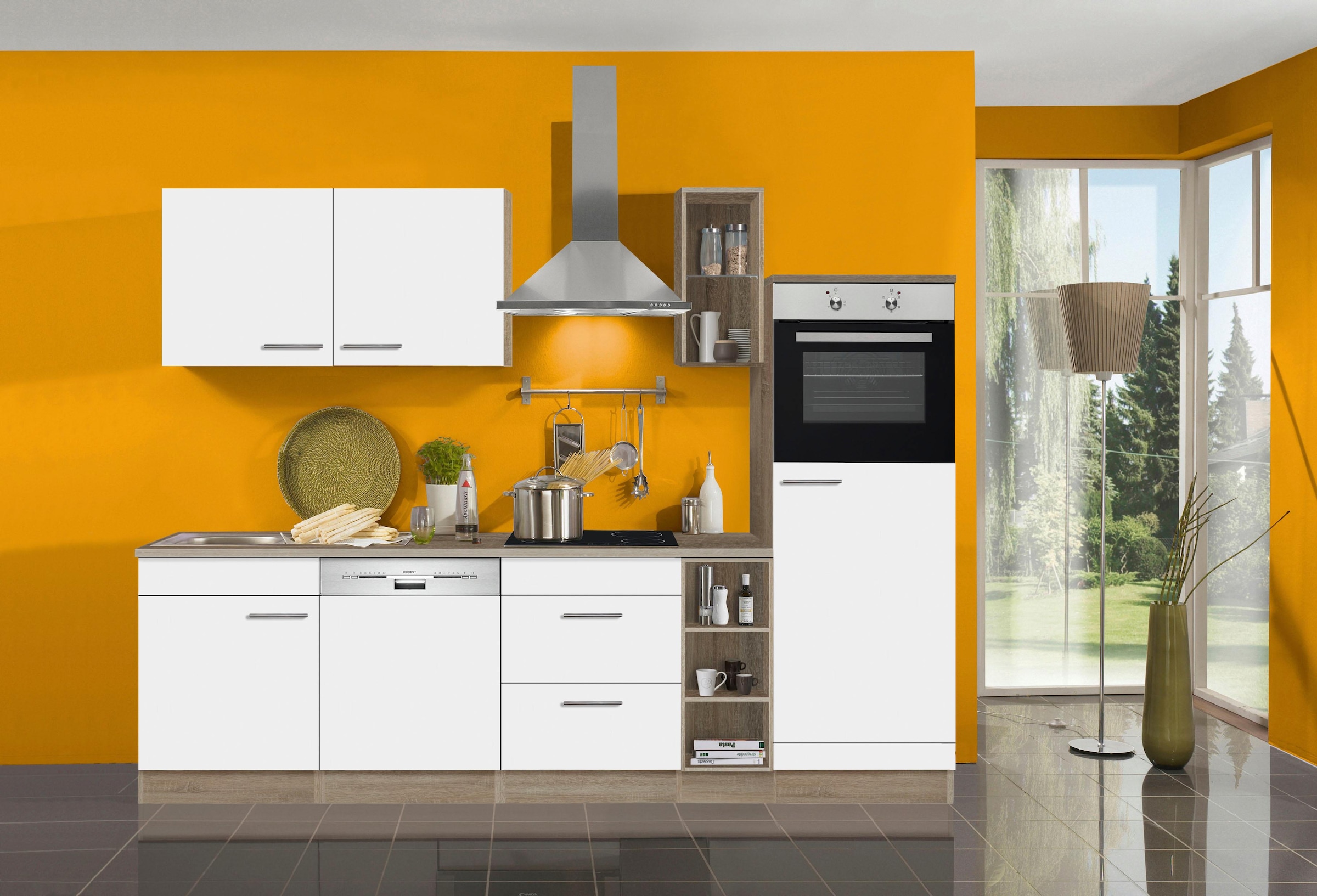 OPTIFIT Küchenzeile »Kalmar« Breite 270 cm, wahlweise mit E-Geräten, mit Arbeitsplatte