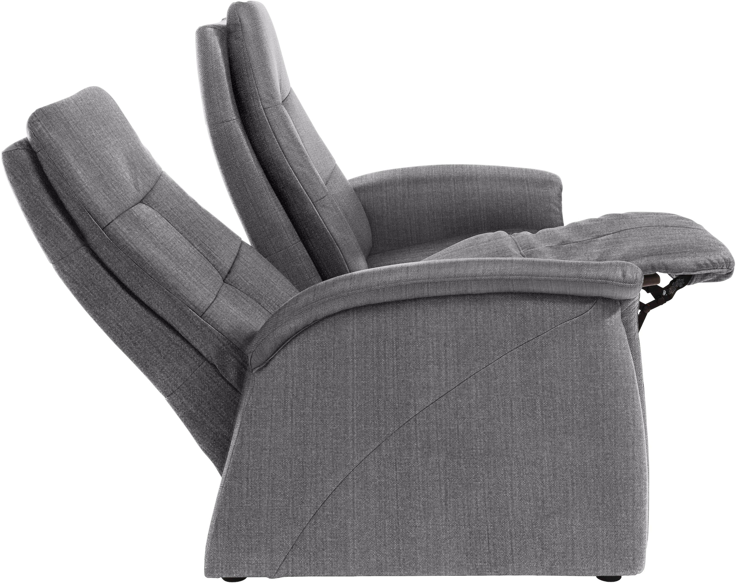 exxpo - sofa fashion Sofa »Tivoli, Kinosofa, bequem und komfortabel durch die Relaxfunktion«, (2-sitzig), schmale Armlehnen