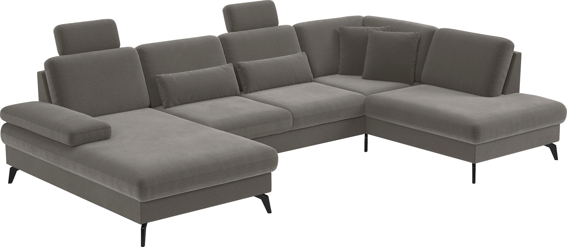 sit&more Wohnlandschaft »Morris U-Form, inkl. Sitztiefenverstellung«, wahlweise mit Armteilverstellung, Bettfunktion & Bettkasten