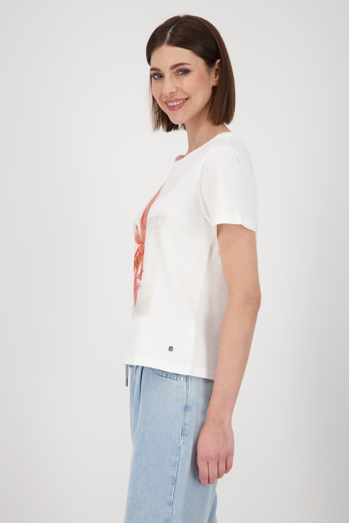Monari T-Shirt »Shirt Schmuck Goldfisch«, Mit Rundhalsausschnitt