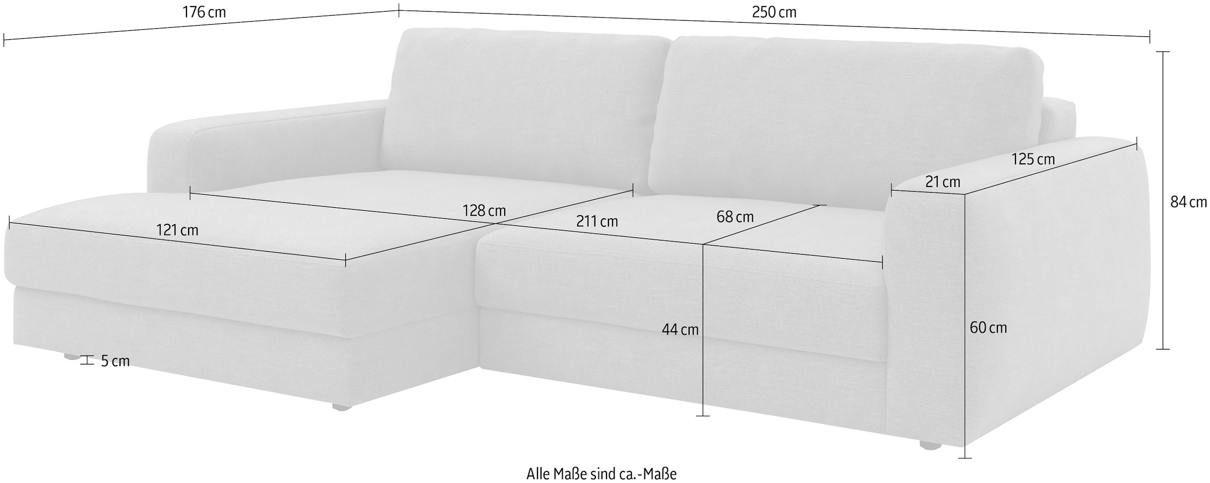 TRENDMANUFAKTUR Ecksofa »Bourbon, Designsofa mit tollem Sitzkomfort, L-Form,«, extra tiefe Sitzfläche, wahlweise mit Sitztiefenverstellung