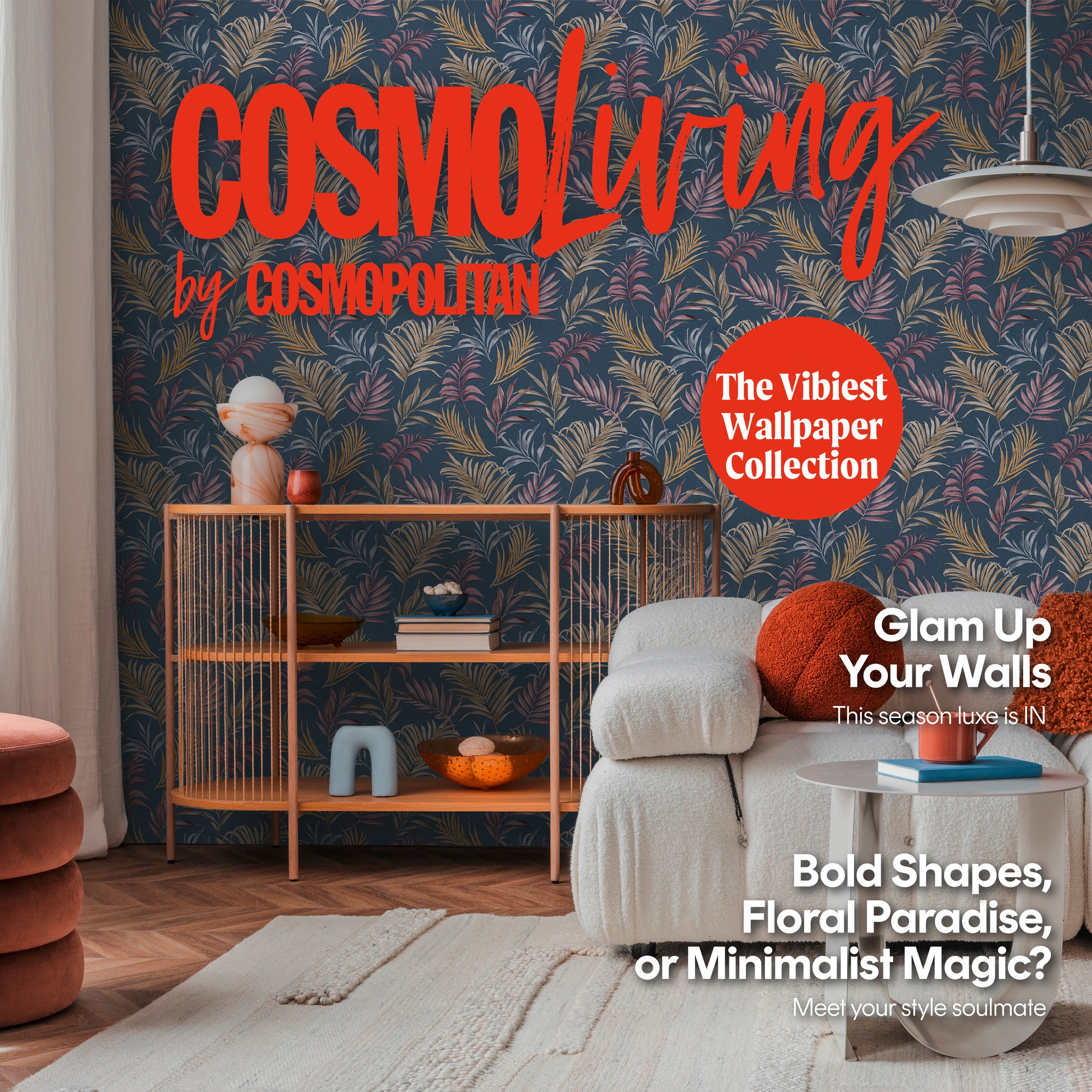 CosmoLiving by Cosmopolitan Vliestapete »Midnight Botanica-Mystery Tapete« matt strukturiert Tropisches Blätterdesign in moderner Eleganz