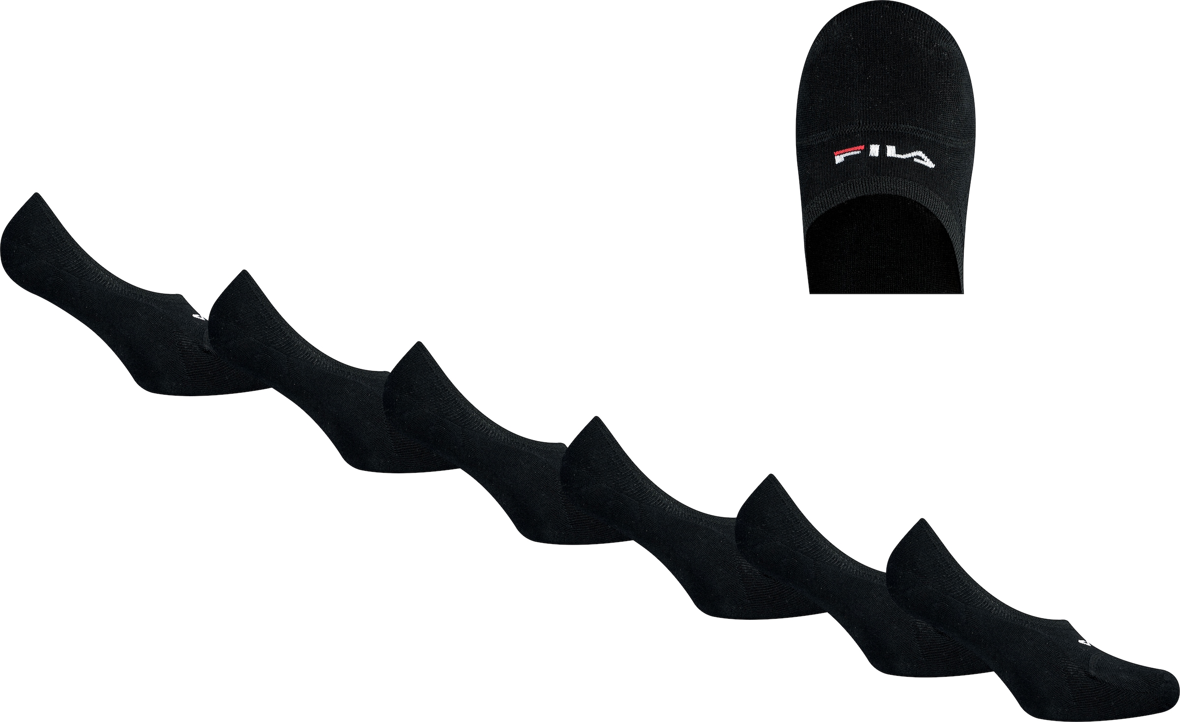 Fila Füßlinge »UNISEX GHOST SOCKS SILICONE HEEL INSIDE«, (6 Paar), mit Logo-Schriftzug