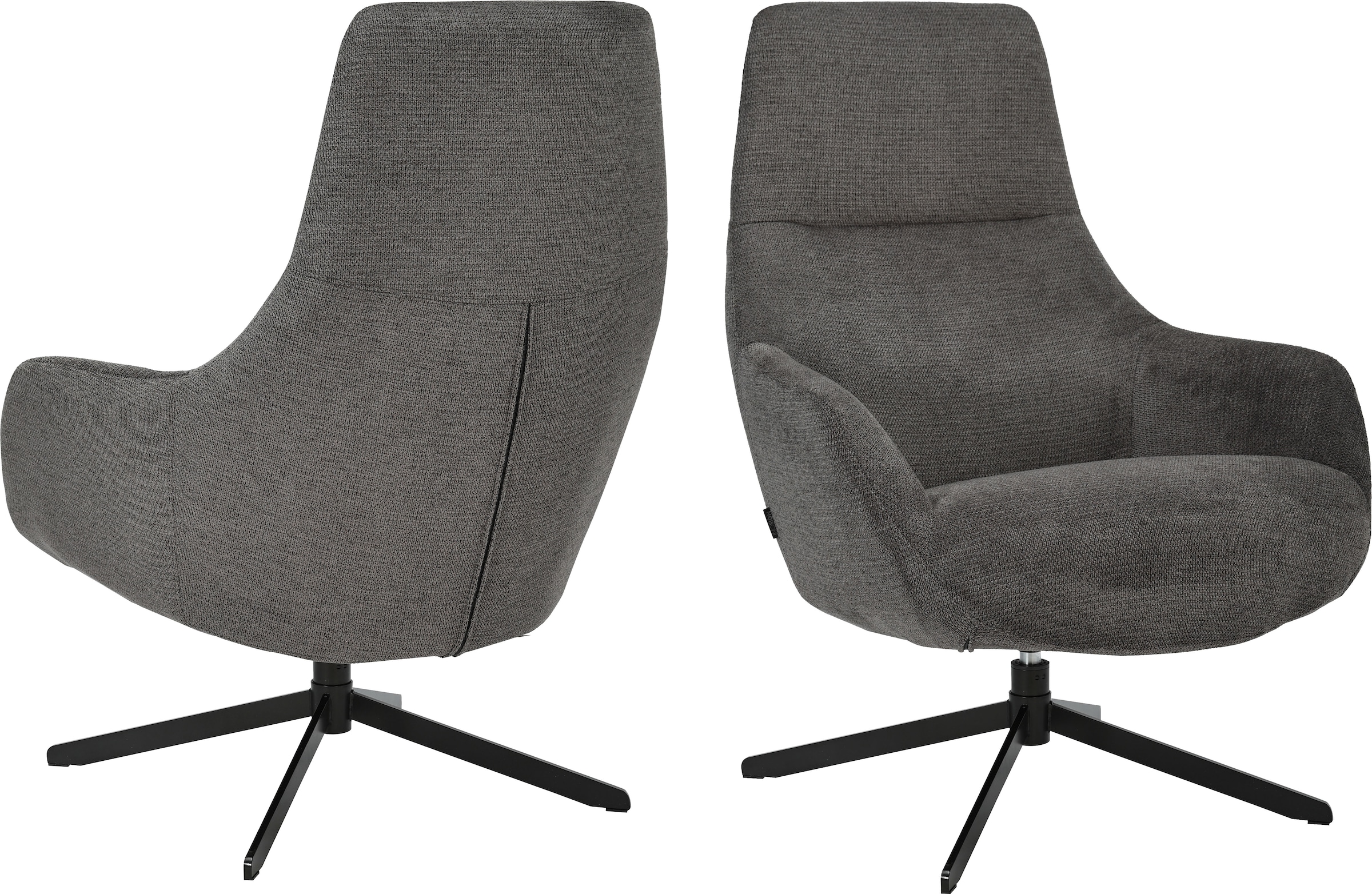 INOSIGN Drehsessel »CLARINDA moderner Ohrensessel drehbar, TV-Sessel, Relaxsessel«, 360-Grad drehbar, robustes Metallgestell