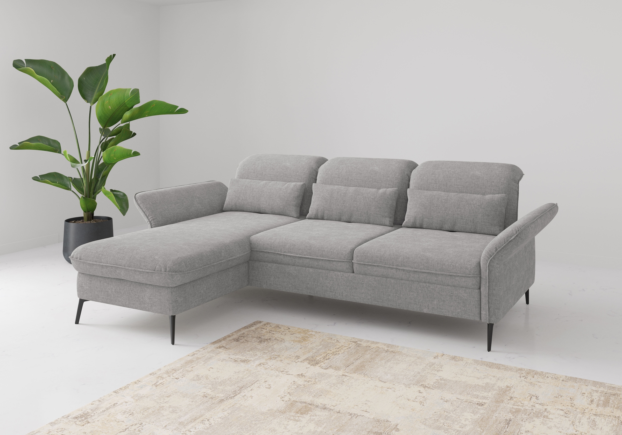 sit&more Ecksofa »Emely, inkl. Sitztiefenverstellung« wahlweise mit Bettfun günstig online kaufen