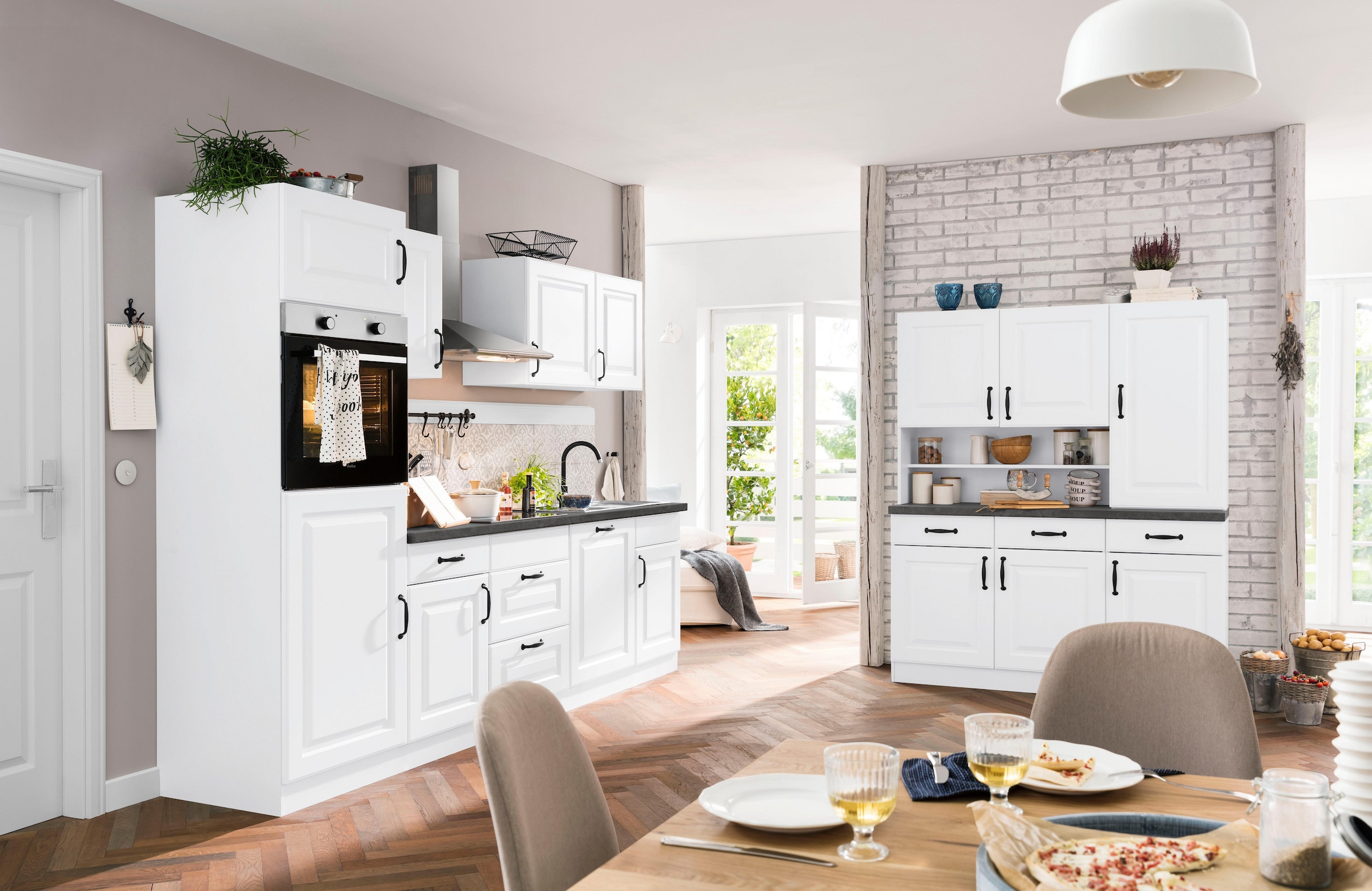 wiho Küchen Küchenbuffet »Erla« 150 cm breit mit Kassettenfront