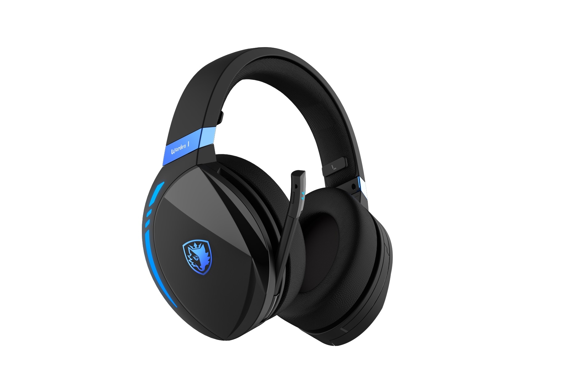 Sades Gaming-Headset »SADES Warden I SA-201 Gaming Headset, Wireless, schwarz/blau, USB«, Rauschunterdrückung