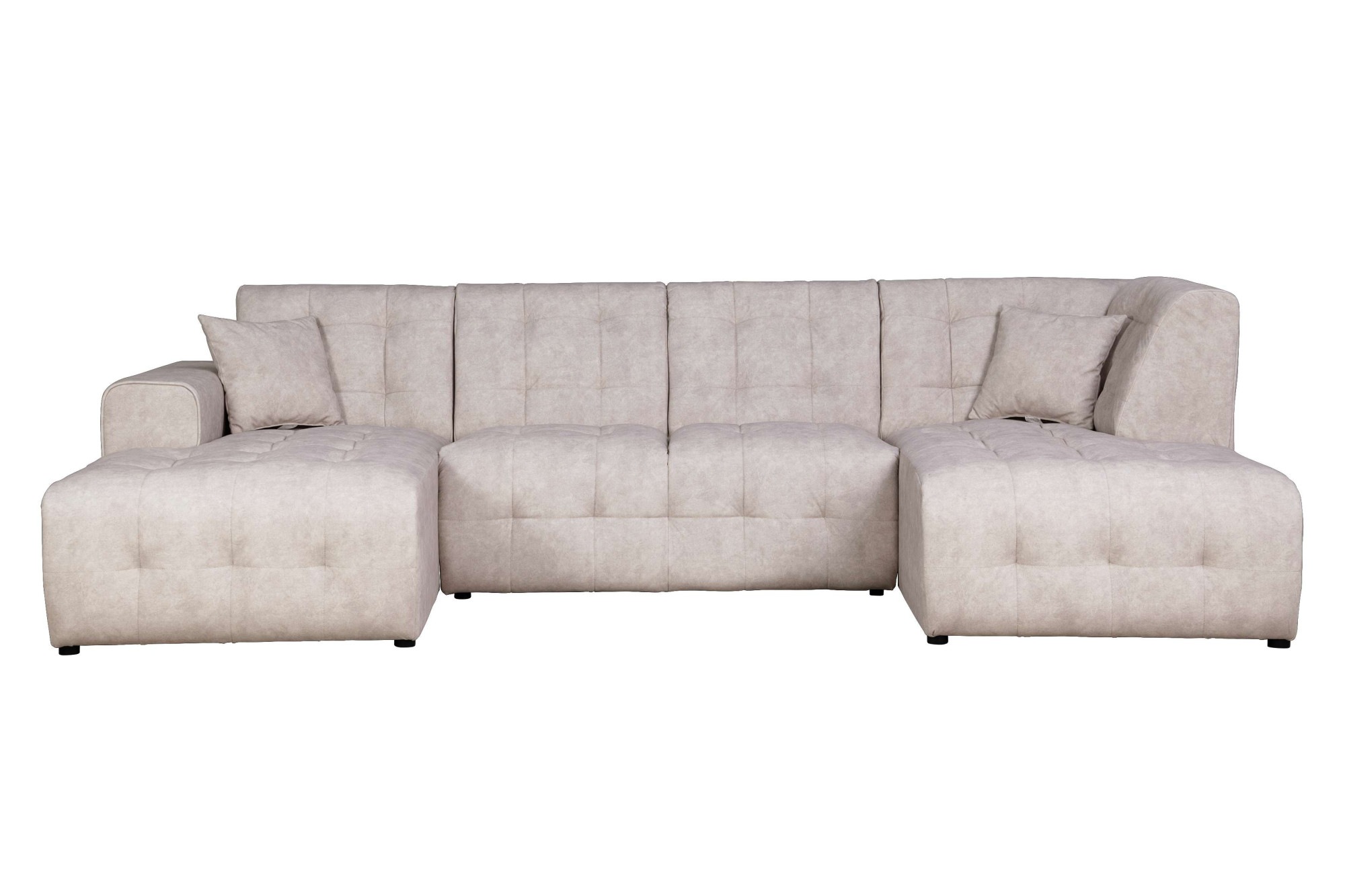 Home affaire Wohnlandschaft »Nosia U-Form«, incl. 2 Zierkissen, mit feiner Steppung