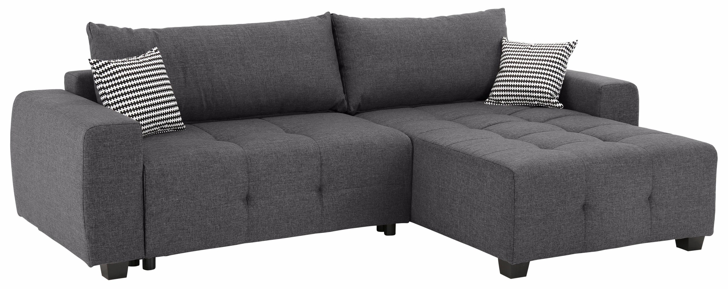 Home affaire Ecksofa »Bella L-Form, B: 254 cm« mit 2 Zierkissen, optional B günstig online kaufen