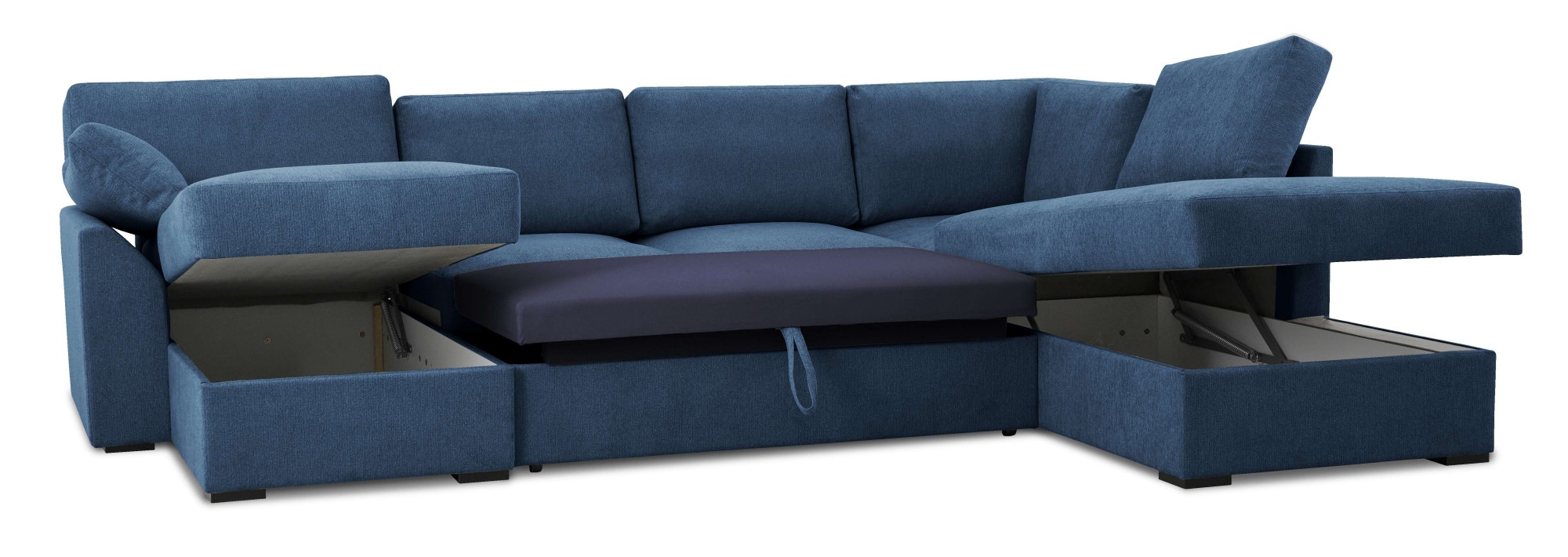 Home affaire Wohnlandschaft »Citry«, Breite 309 cm, Chenille, Bettfunktion, Bettkasten, U-Form