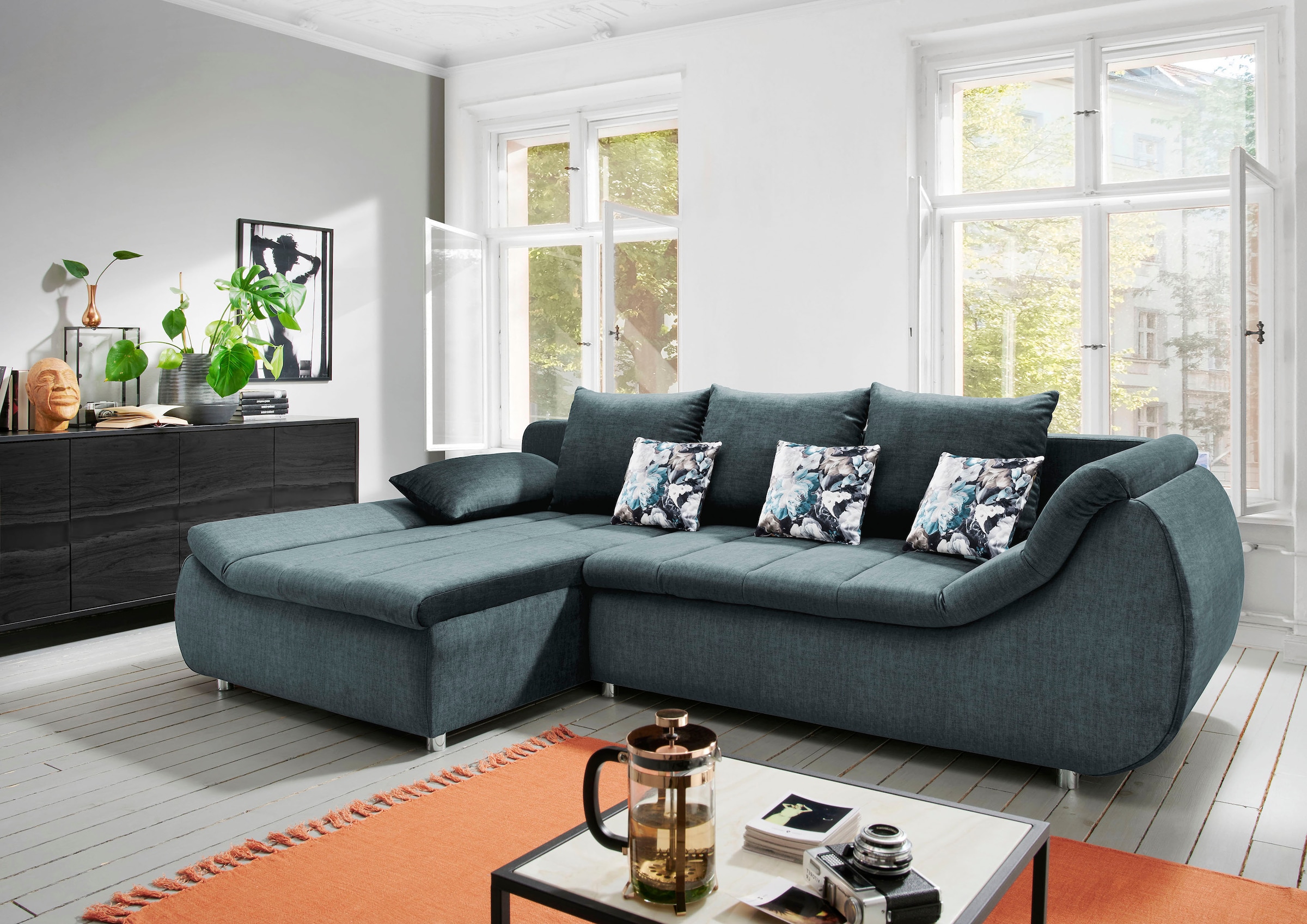 INOSIGN Ecksofa »Imola elegant und modern, aktuelle Steppung im Sitz, beque günstig online kaufen